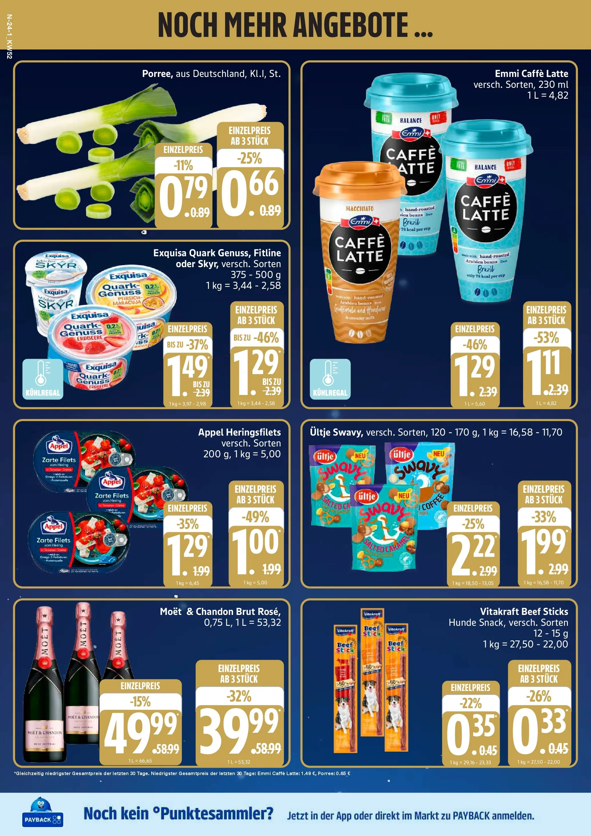 Edeka prospekt Cuxhaven	 (ab 21.12.2025) » Angebote Online | Seite: 24 | Produkte: Quark, Skyr, Exquisa, Pfirsich