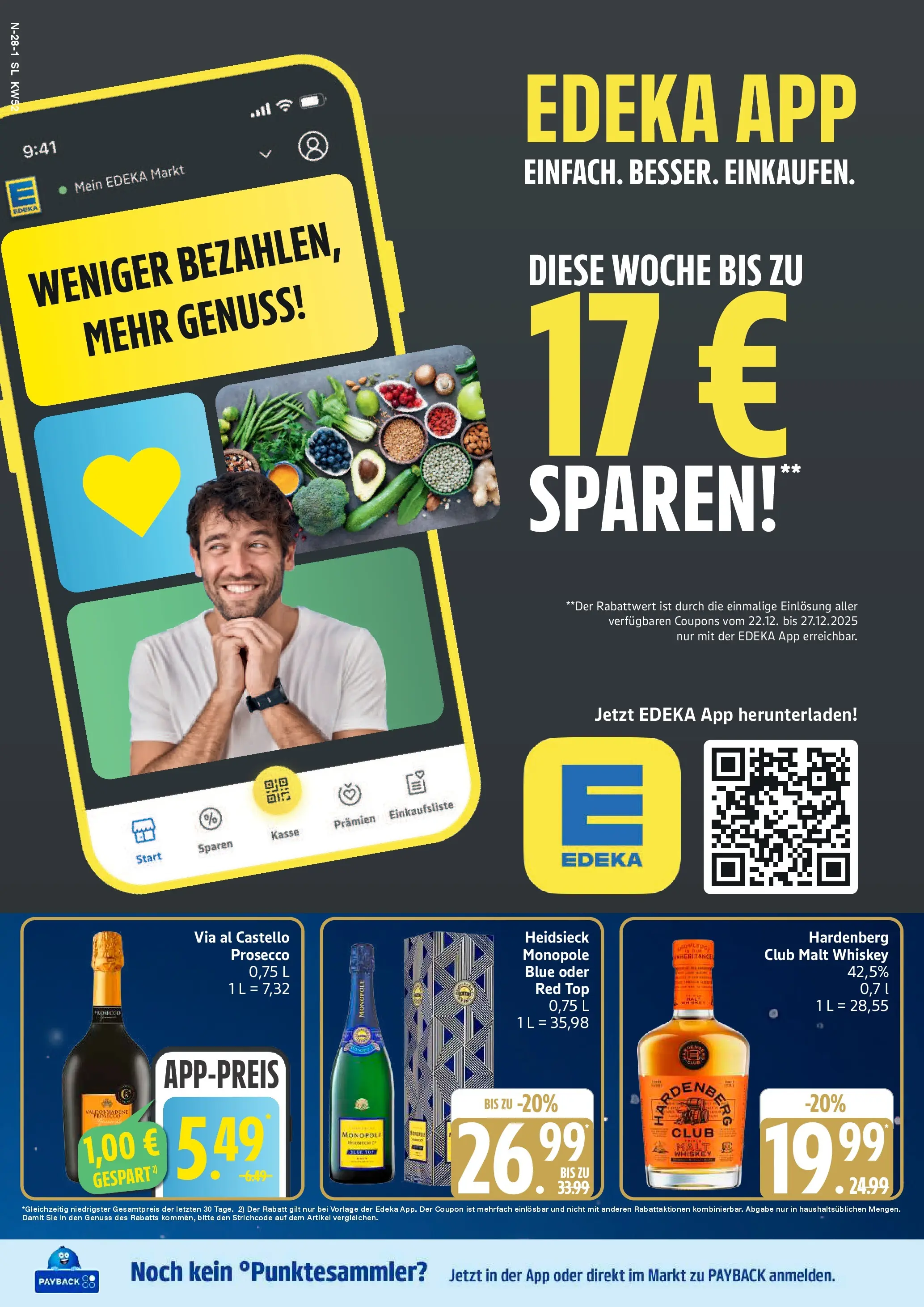 Edeka prospekt Schleswig	 (ab 22.12.2025) » Angebote Online | Seite: 28 | Produkte: Top, Prosecco, Whiskey