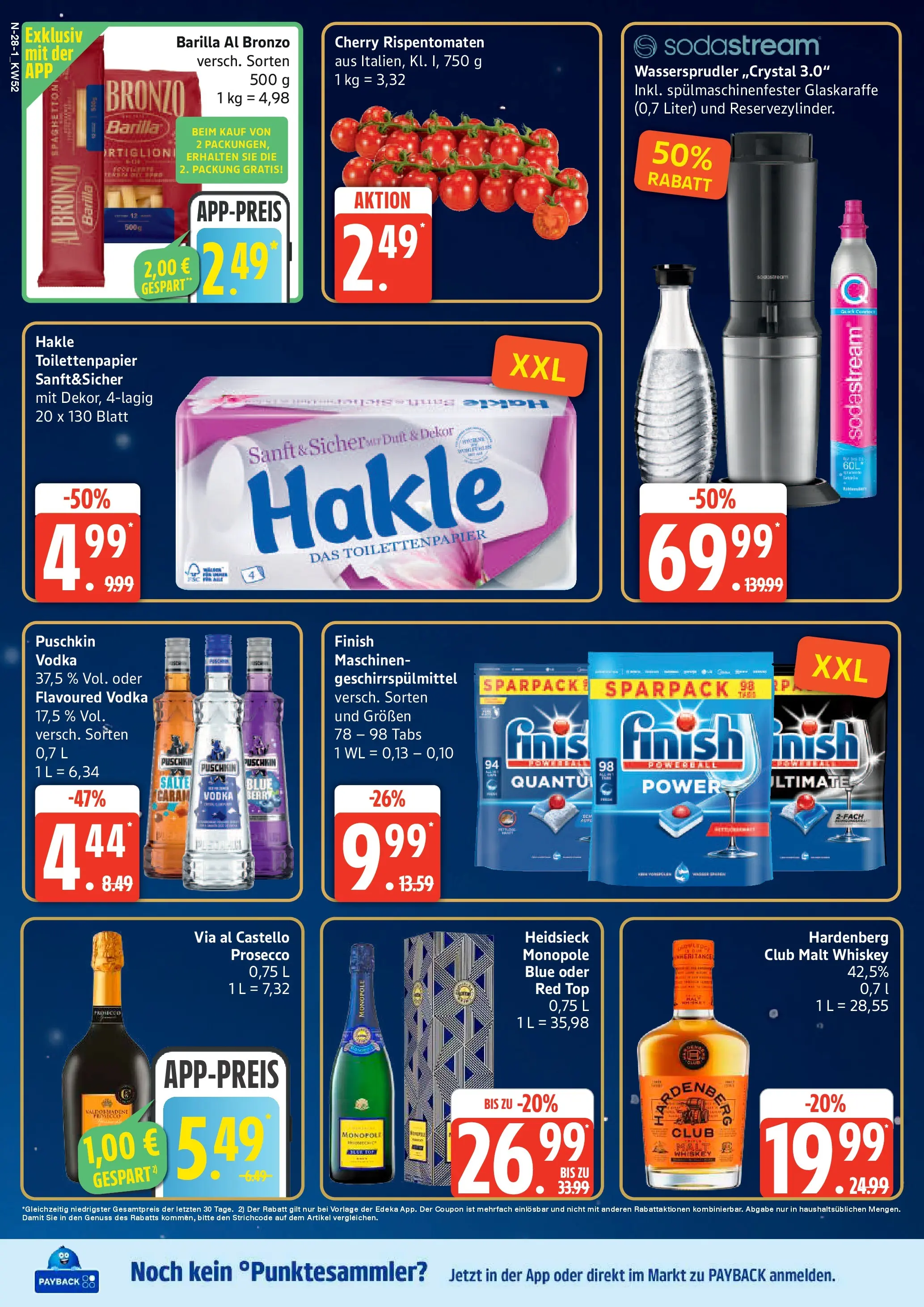 Edeka prospekt Cuxhaven	 (ab 21.12.2025) » Angebote Online | Seite: 28 | Produkte: Barilla, Whiskey, Sodastream, Toilettenpapier