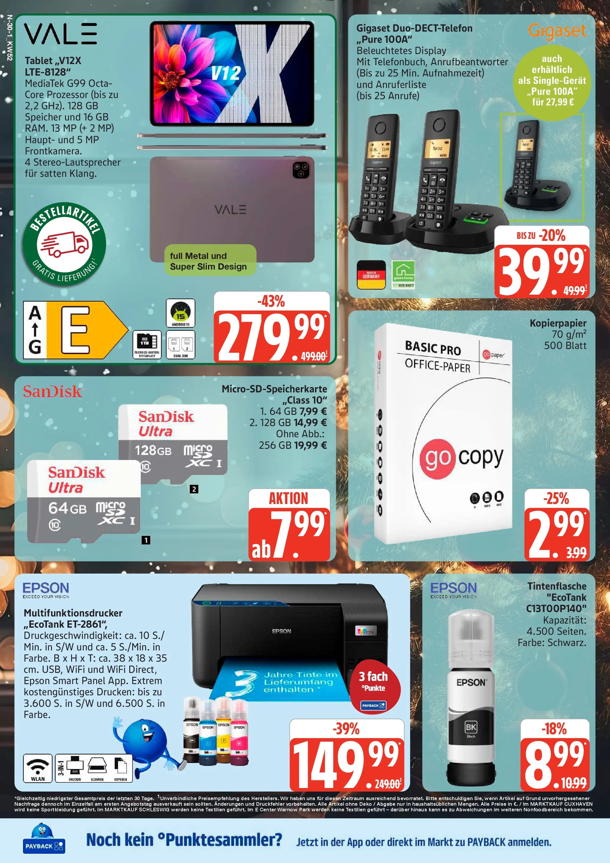Edeka prospekt Cuxhaven	 (ab 21.12.2025) » Angebote Online | Seite: 30 | Produkte: Epson, Tablet