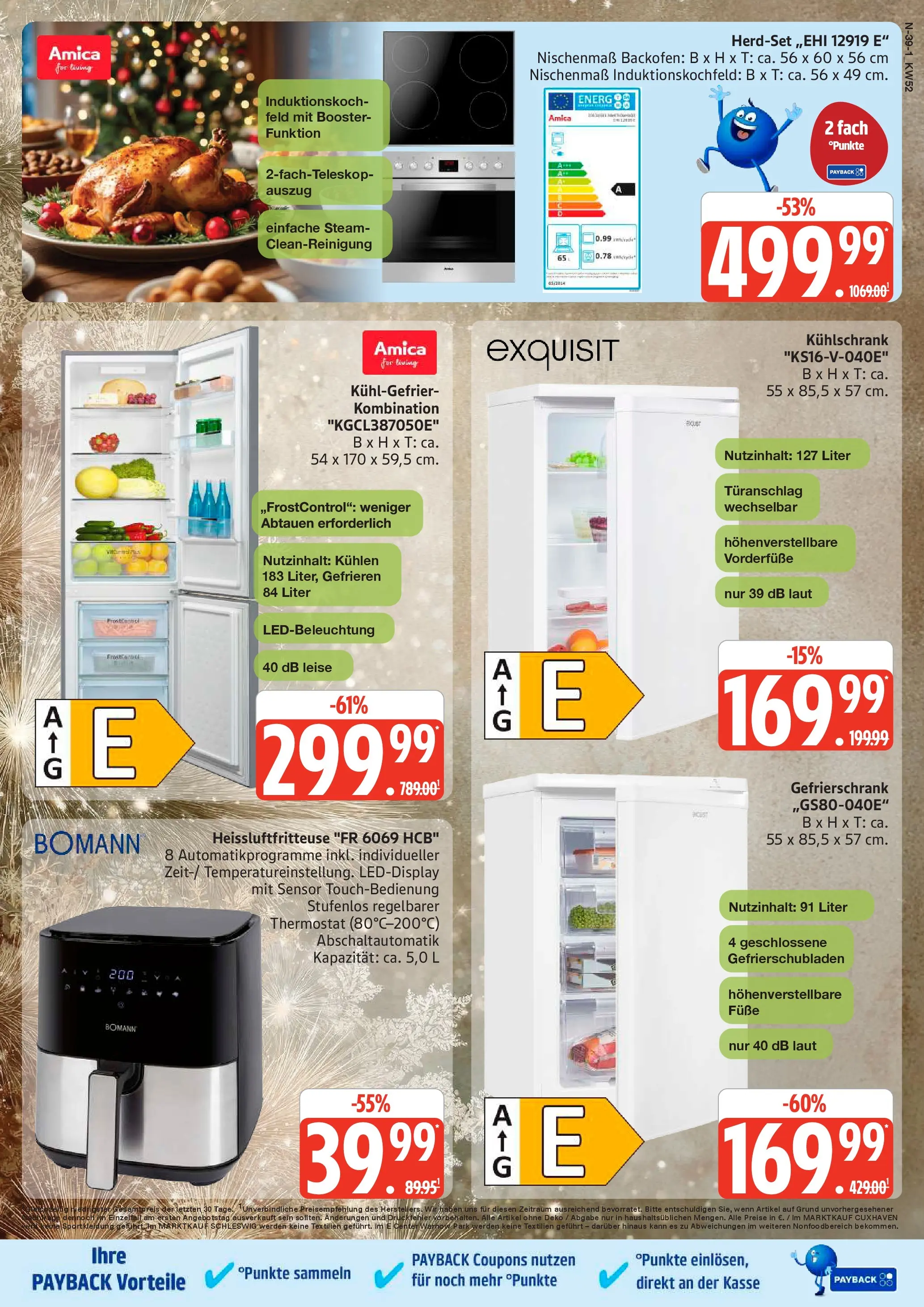 Edeka prospekt Cuxhaven	 (ab 21.12.2025) » Angebote Online | Seite: 39 | Produkte: Gefrierschrank, Kühlschrank, Backofen, Heißluftfritteuse