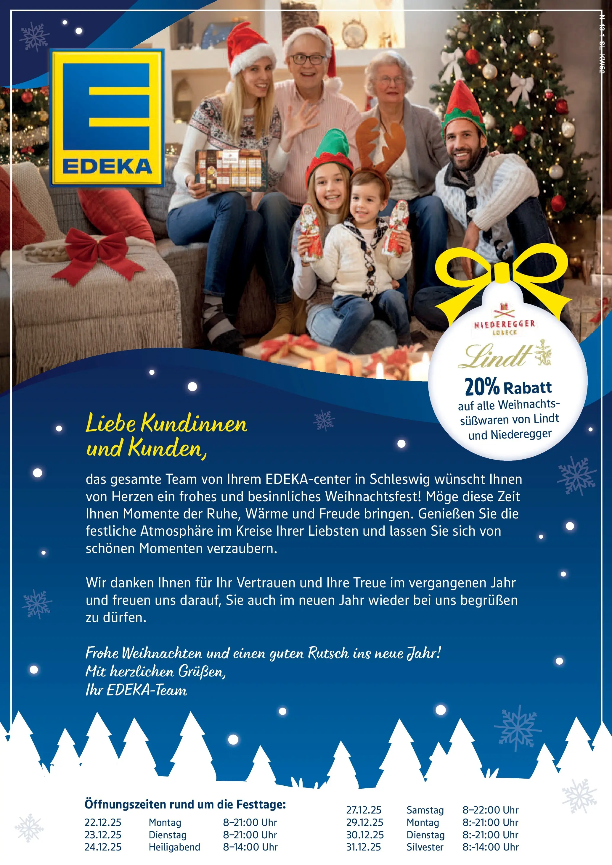 Edeka prospekt Schleswig	 (ab 22.12.2025) » Angebote Online | Seite: 43 | Produkte: Lindt, Uhr