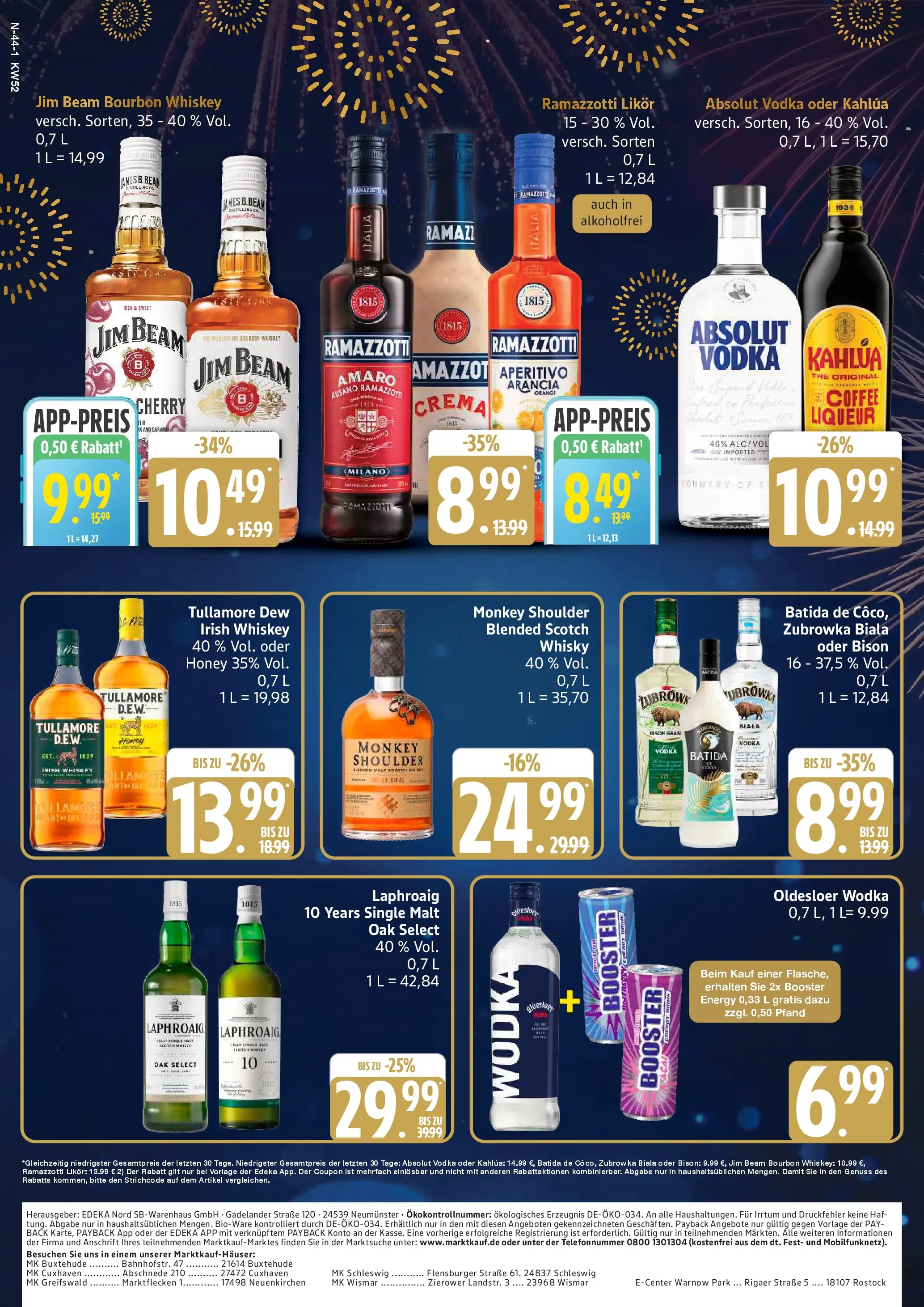 Edeka prospekt Cuxhaven	 (ab 21.12.2025) » Angebote Online | Seite: 44 | Produkte: Energy, Oldesloer, Whiskey, Ramazzotti