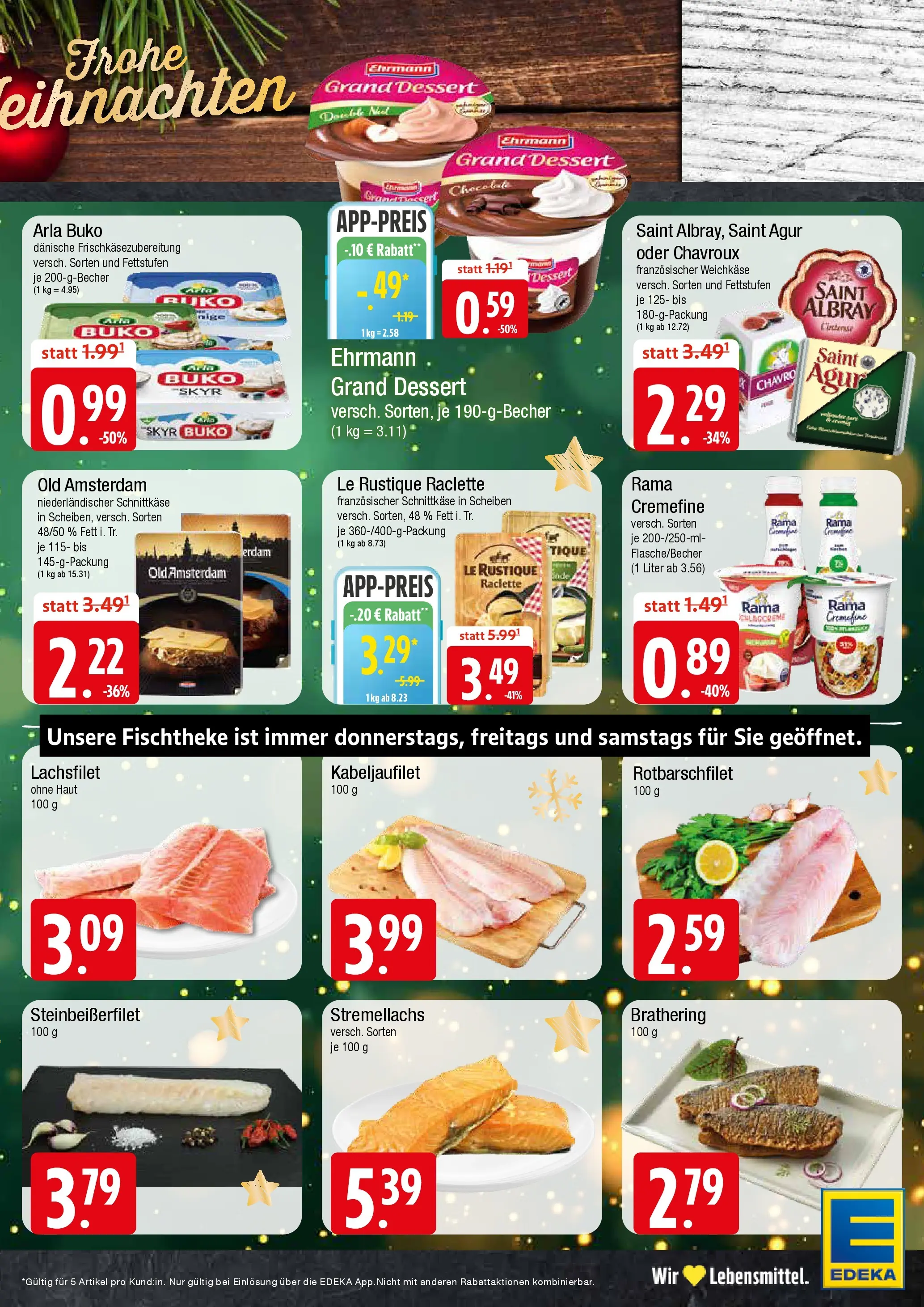 Edeka prospekt Wentorf	 (ab 21.12.2025) » Angebote Online | Seite: 5 | Produkte: Rama cremefine, Skyr, Arla buko, Raclette