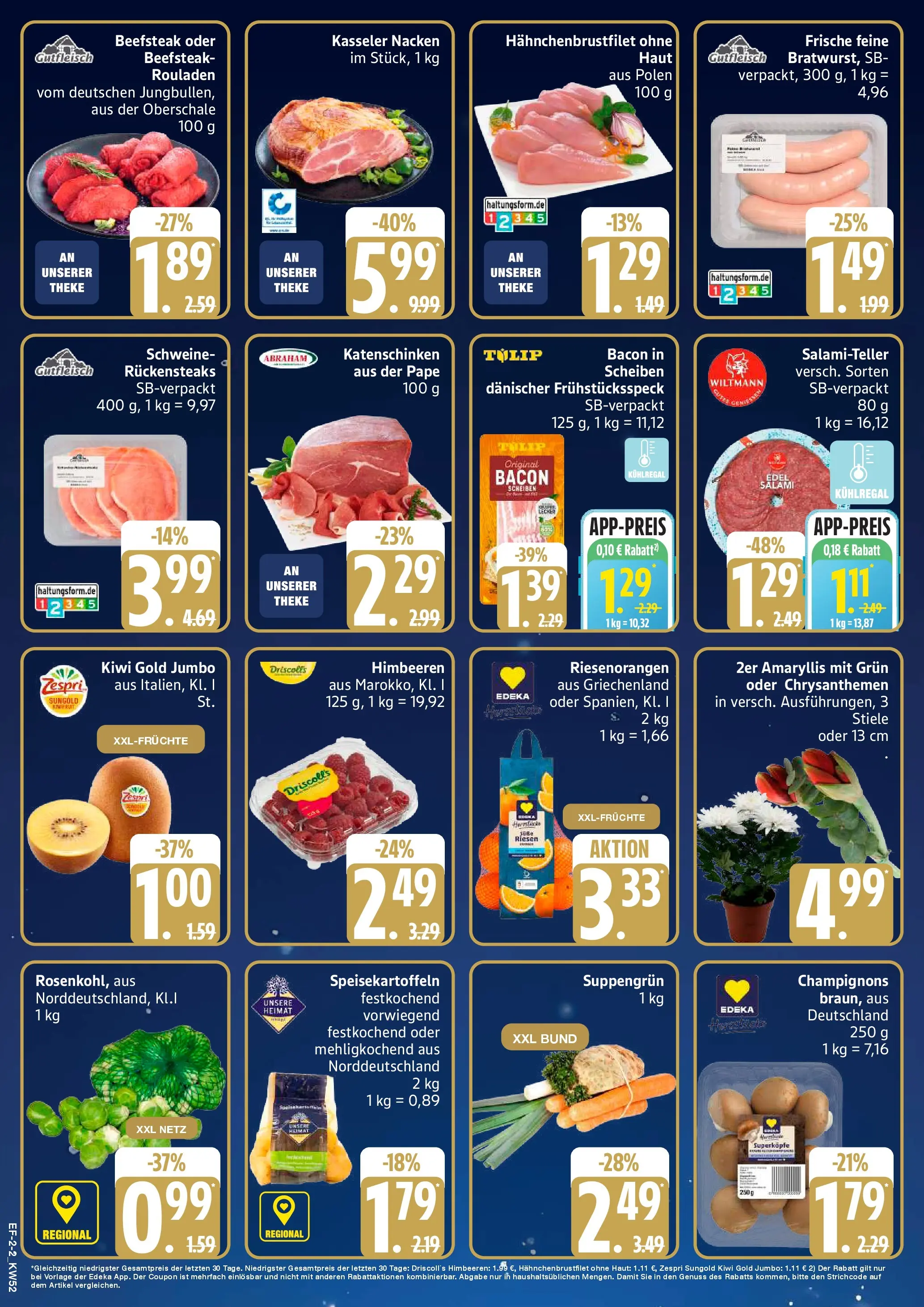 Edeka prospekt Luhnstedt	 (ab 21.12.2025) » Angebote Online | Seite: 2 | Produkte: Theke, Kasseler nacken, Champignons, Salami