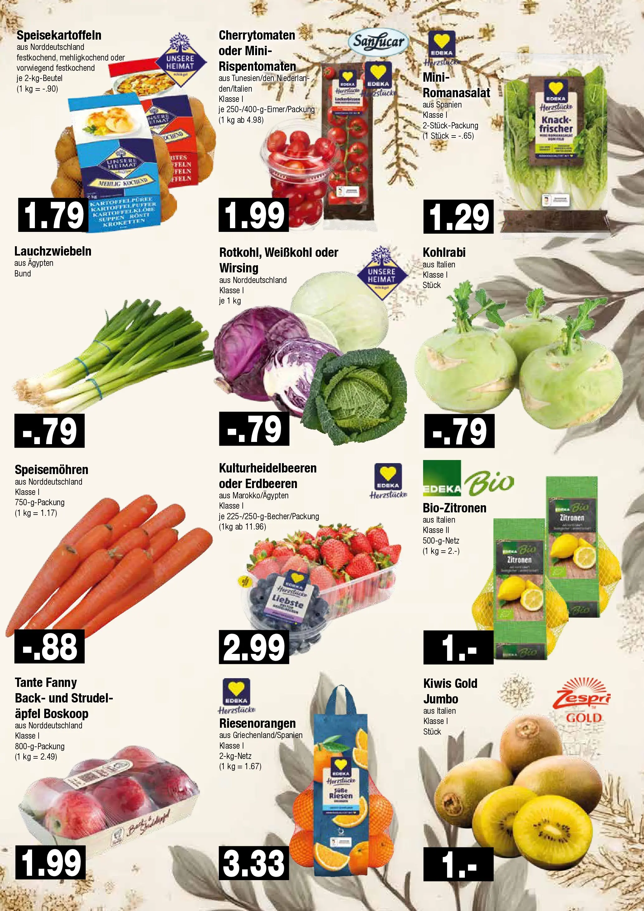 Edeka prospekt Hamburg	 (ab 21.12.2025) » Angebote Online | Seite: 3 | Produkte: Kohlrabi, Äpfel, Erdbeeren, Kiwi