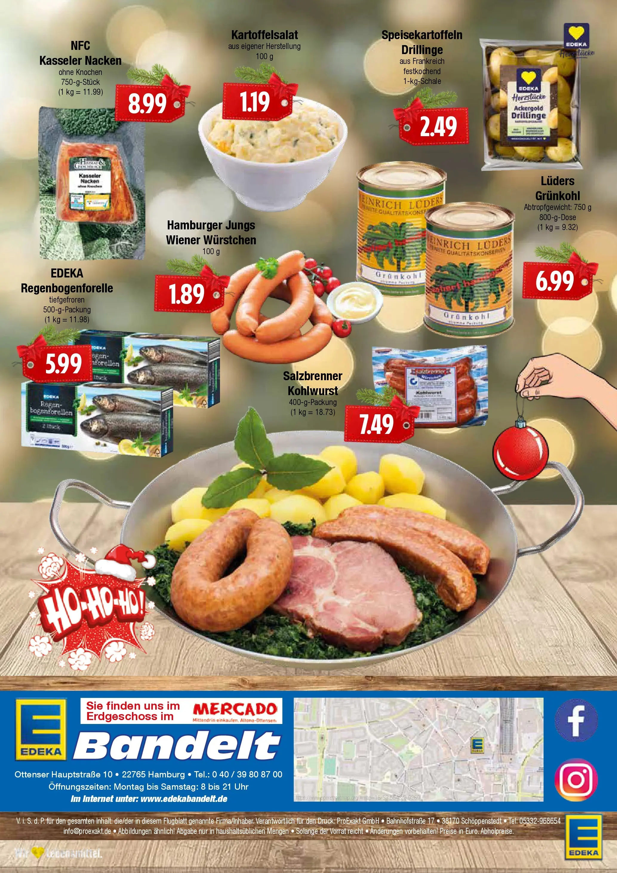 Edeka prospekt Hamburg	 (ab 21.12.2025) » Angebote Online | Seite: 8 | Produkte: Wiener wurstchen, Kasseler nacken, Uhr