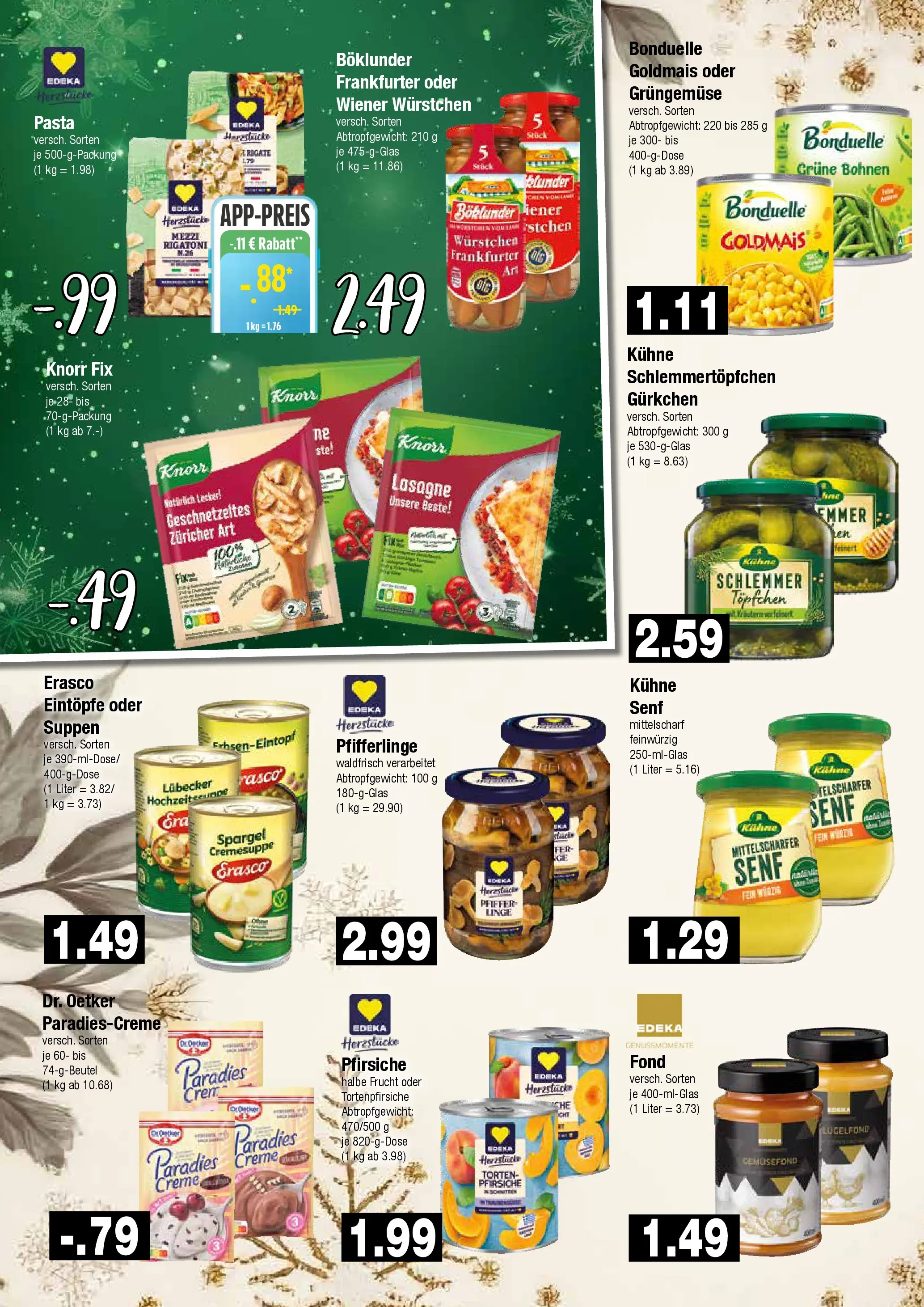 Edeka prospekt Hamburg	 (ab 21.12.2025) » Angebote Online | Seite: 6 | Produkte: Knorr fix, Spargel, Creme, Pasta