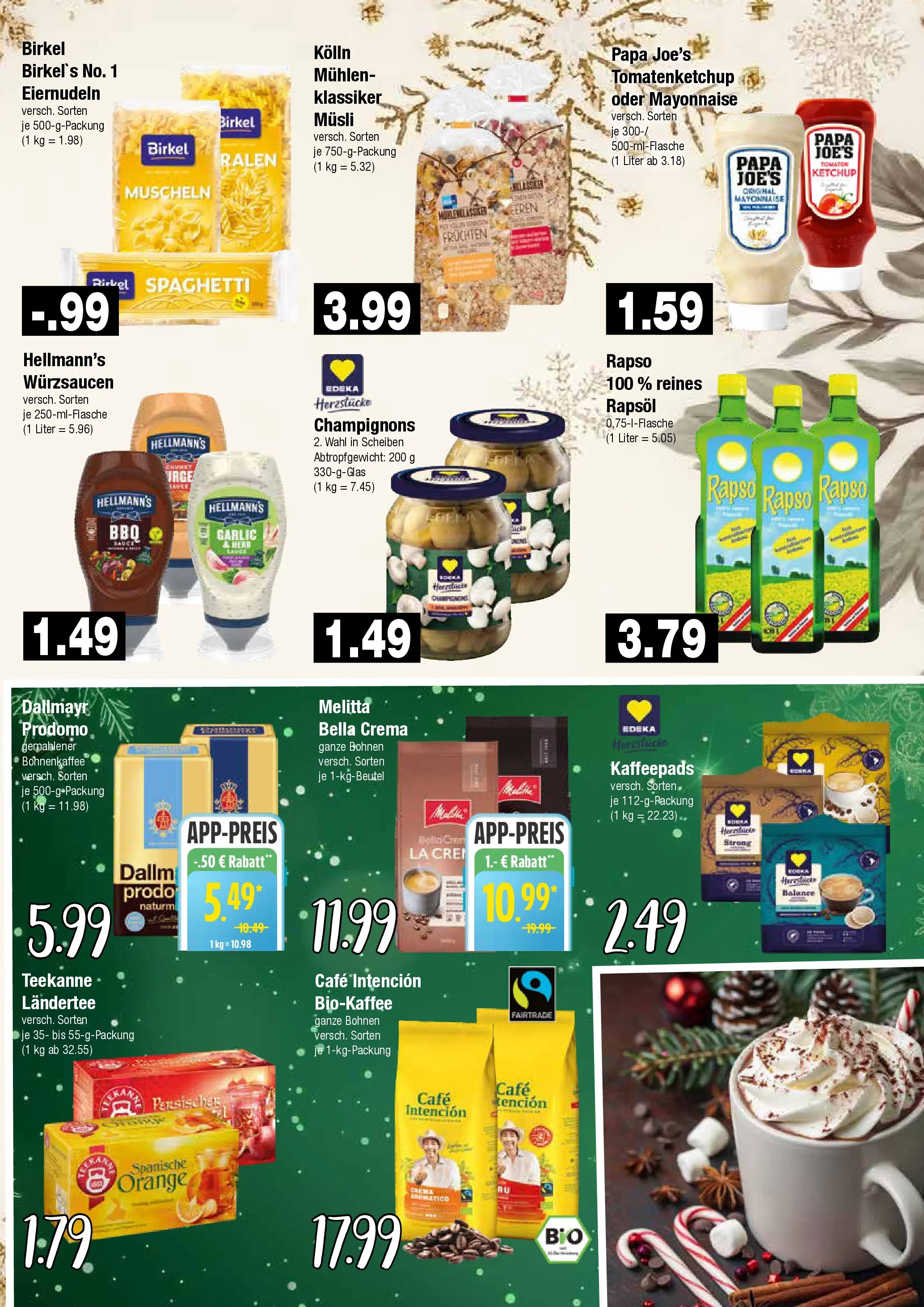 Edeka prospekt Hamburg	 (ab 21.12.2025) » Angebote Online | Seite: 7 | Produkte: Musli, Melitta, Kolln, Mayonnaise