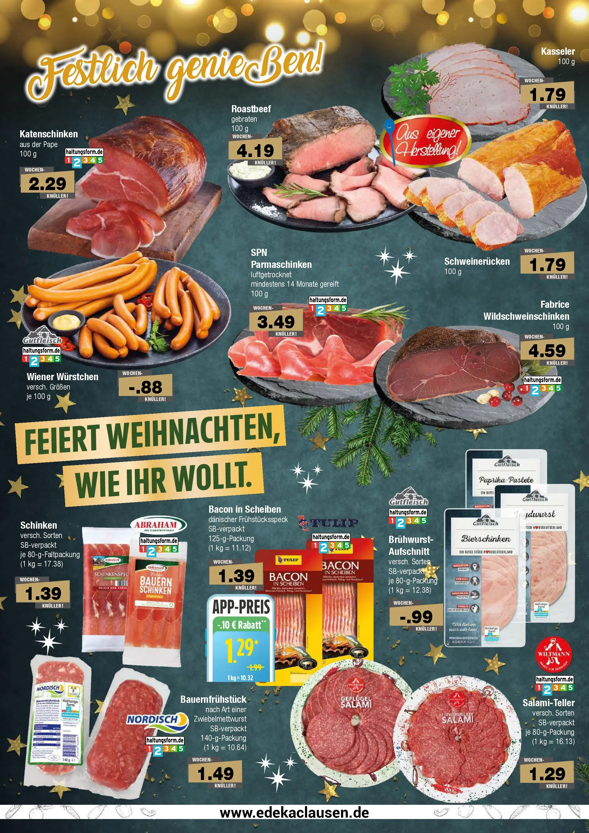 Edeka prospekt Hamburg	 (ab 21.12.2025) » Angebote Online | Seite: 4 | Produkte: Roastbeef, Paprika, Schweinerucken, Schinken