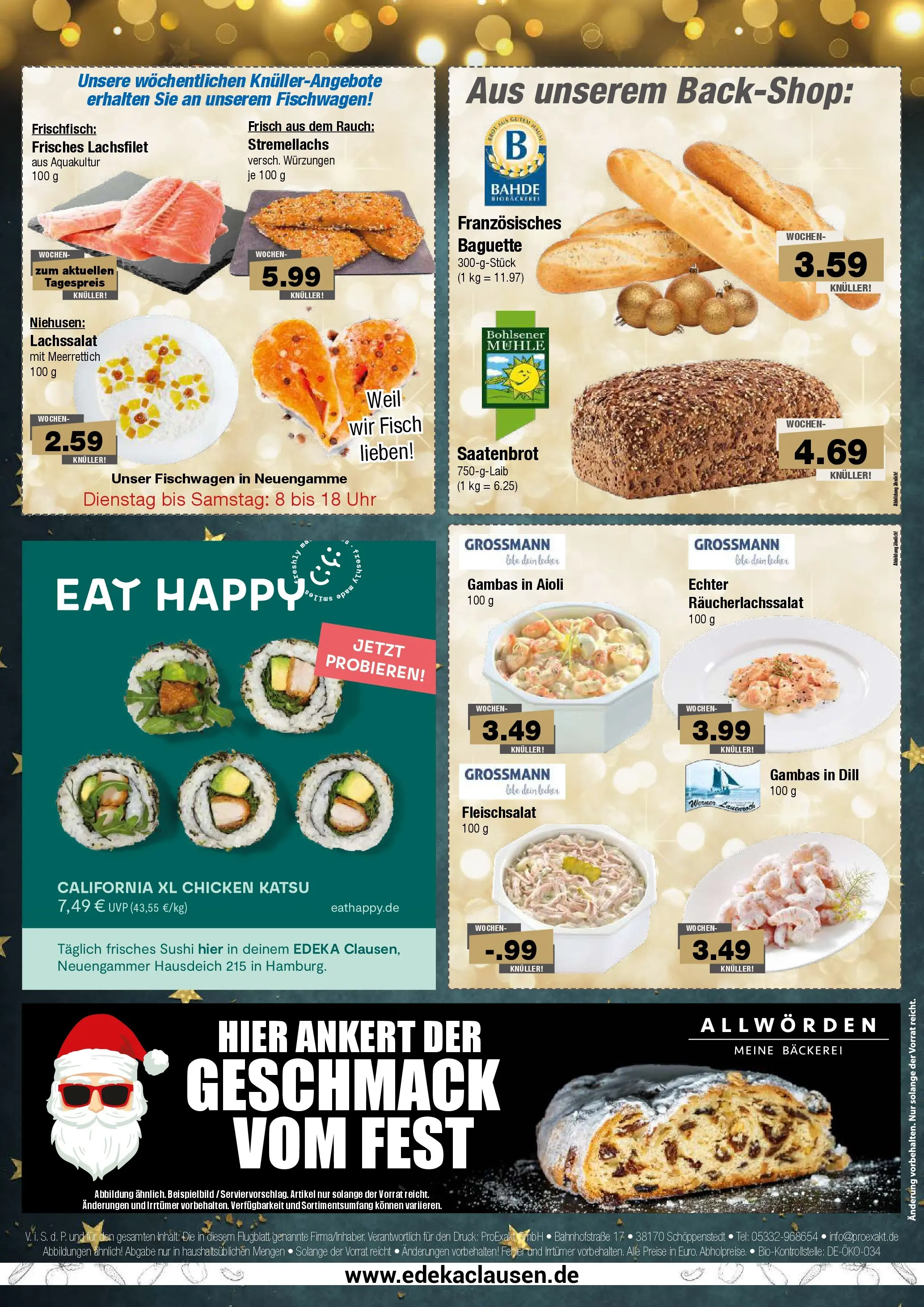 Edeka prospekt Hamburg	 (ab 21.12.2025) » Angebote Online | Seite: 12 | Produkte: Mühle, Bäckerei, Fisch, Uhr
