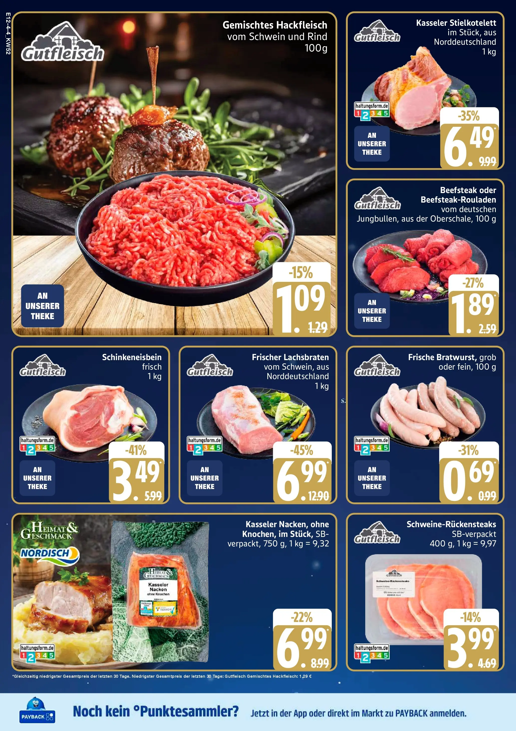 Edeka prospekt Rostock-Gehlsdorf	 (ab 22.12.2025) » Angebote Online | Seite: 4 | Produkte: Theke, Hackfleisch