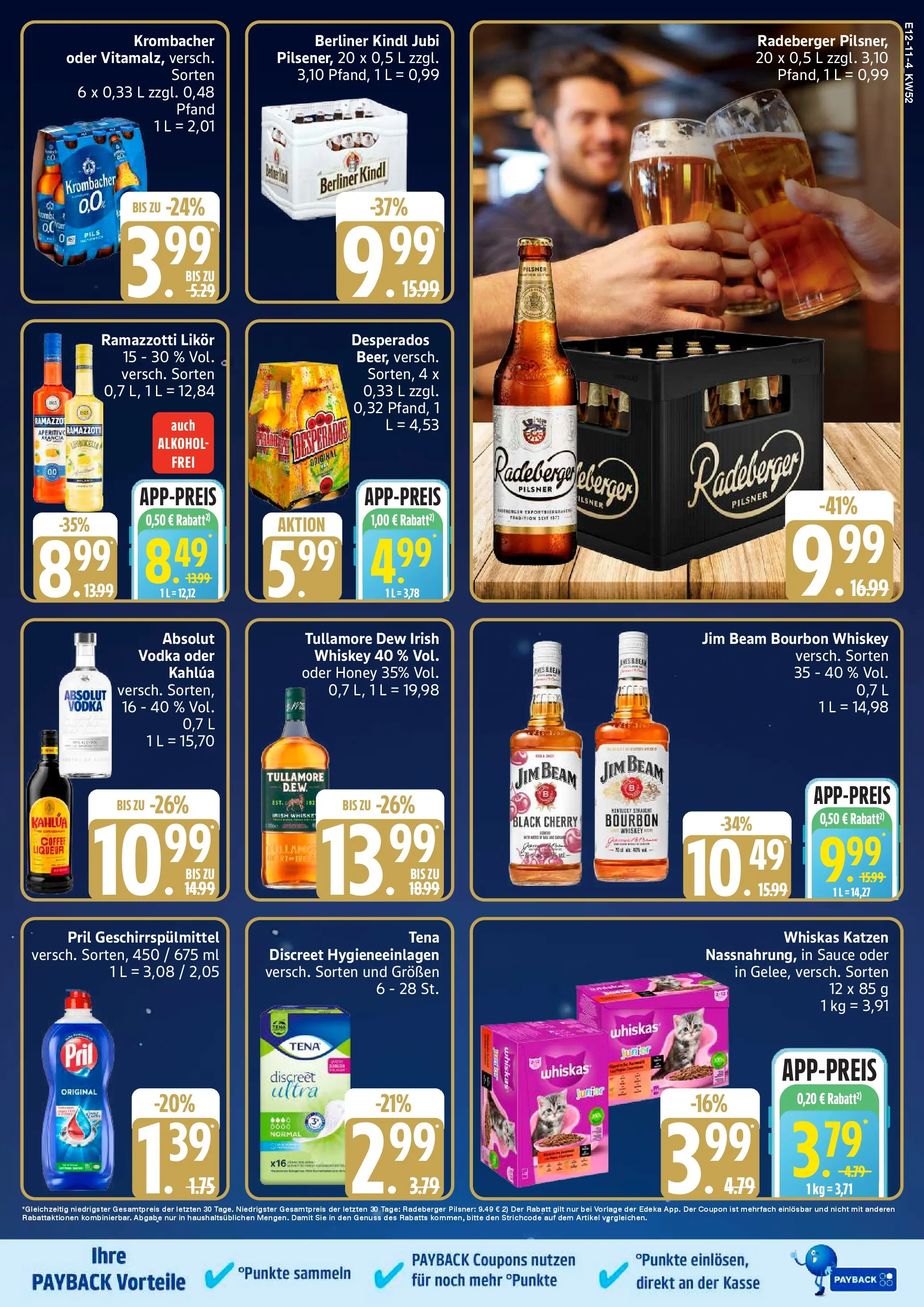 Edeka prospekt Rostock-Gehlsdorf	 (ab 22.12.2025) » Angebote Online | Seite: 11 | Produkte: Likör, Geschirrspülmittel, Krombacher, Whiskey