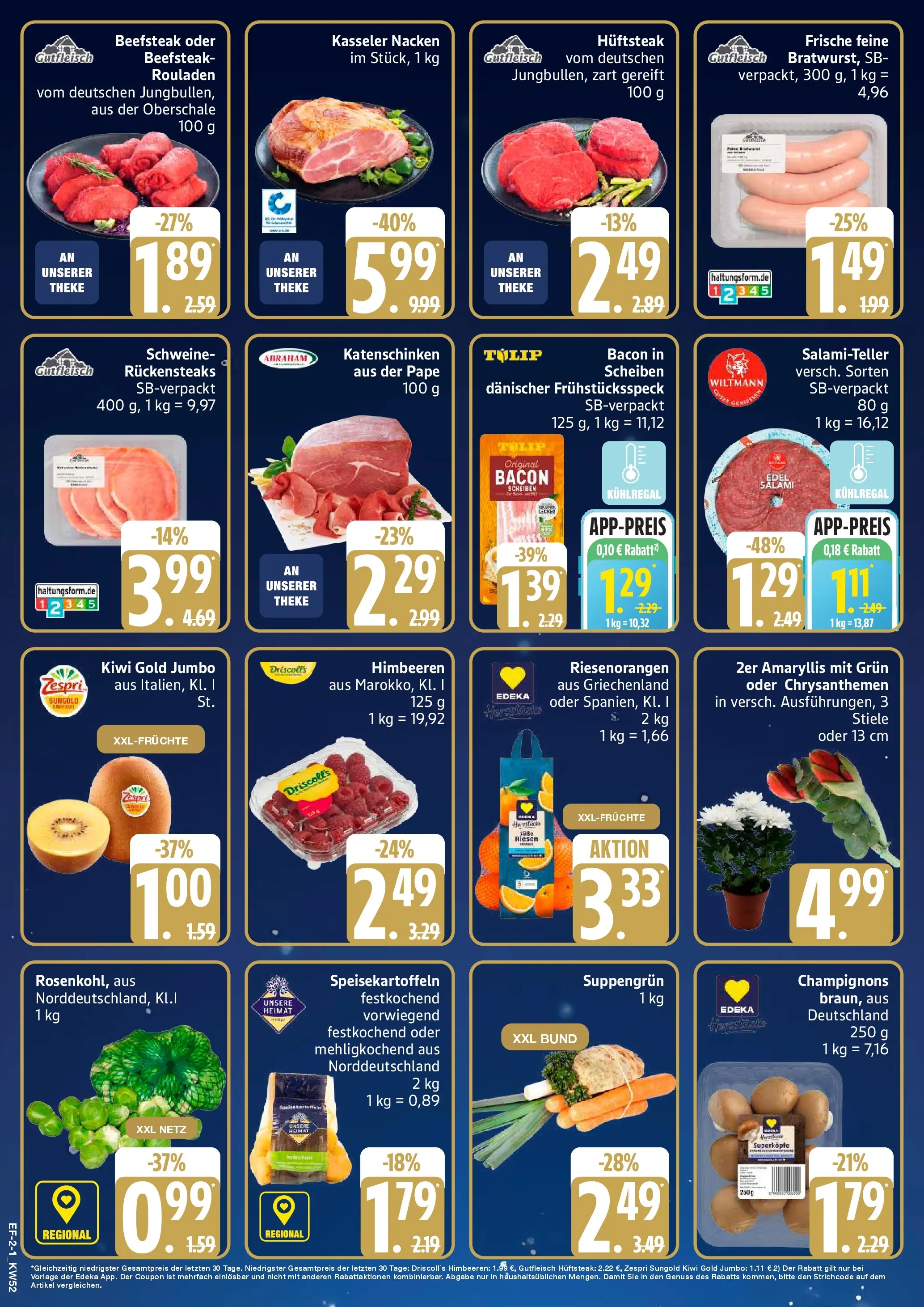 Edeka prospekt Hamburg	 (ab 21.12.2025) » Angebote Online | Seite: 2 | Produkte: Himbeeren, Theke, Kasseler nacken, Steak