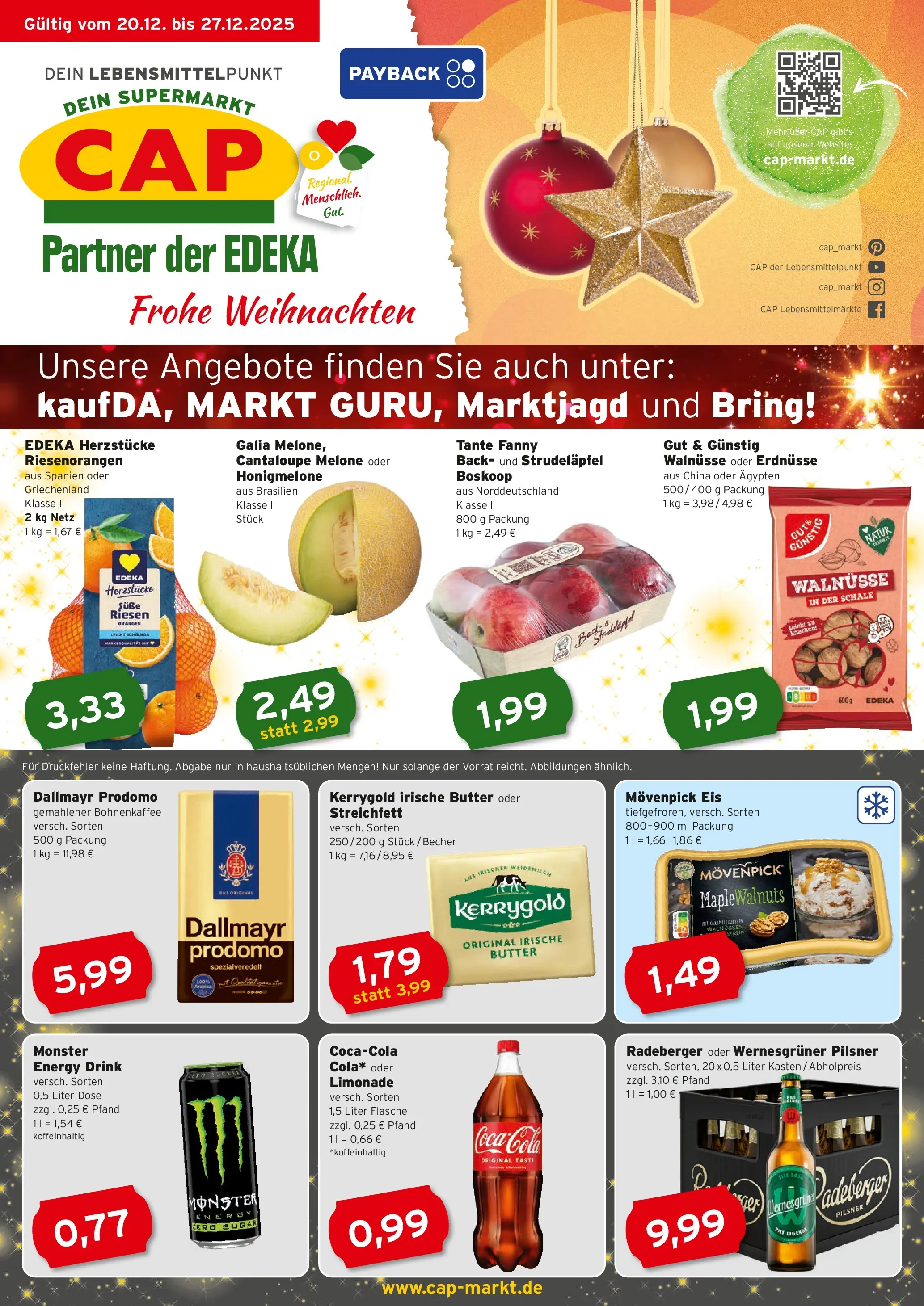 Edeka prospekt Rostock	 (ab 22.12.2025) » Angebote Online | Seite: 1 | Produkte: Erdnüsse, Energy, Movenpick eis, Monster