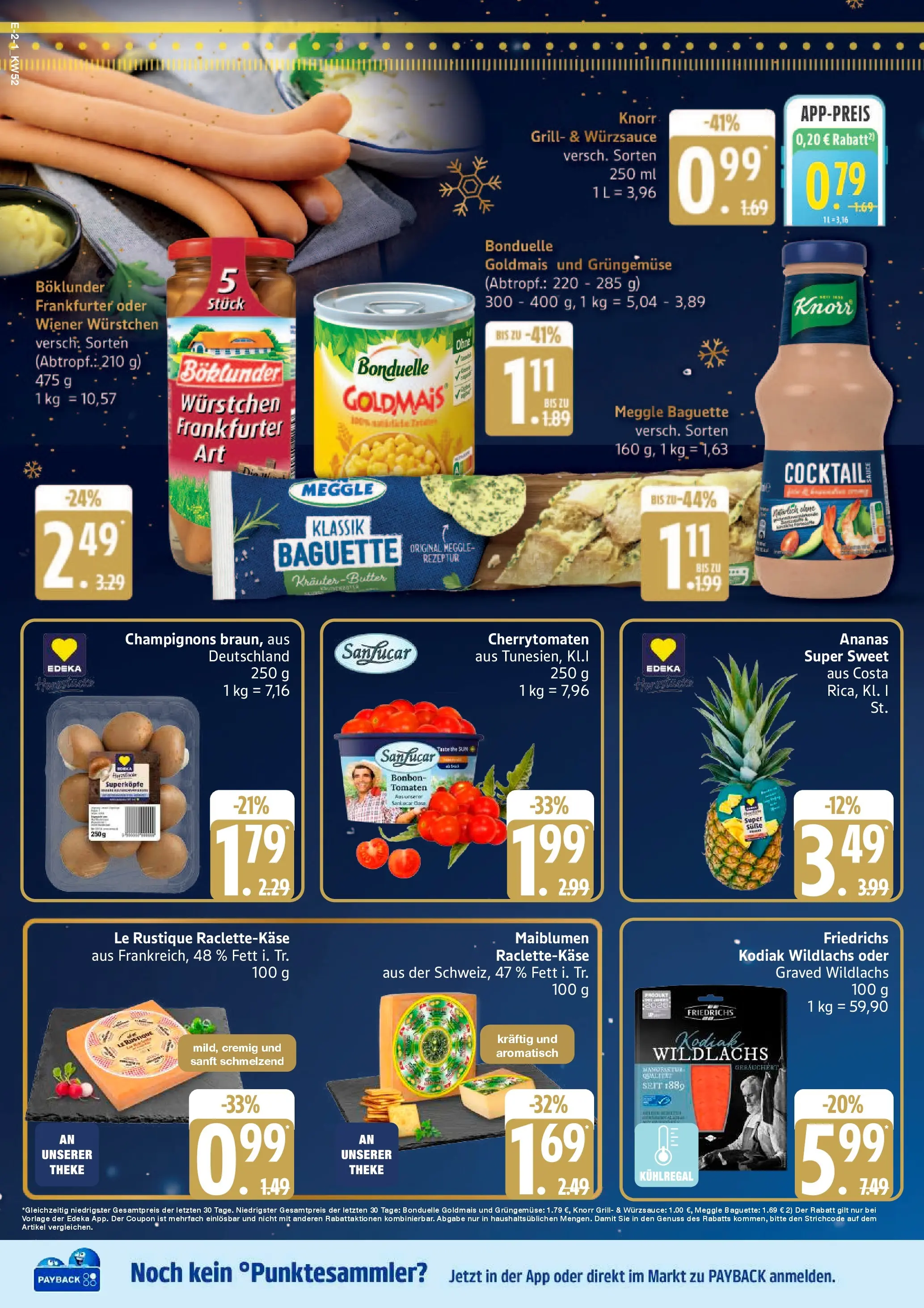Edeka prospekt Bad Schwartau	 (ab 21.12.2025) » Angebote Online | Seite: 2 | Produkte: Wiener wurstchen, Theke, Ananas, Champignons