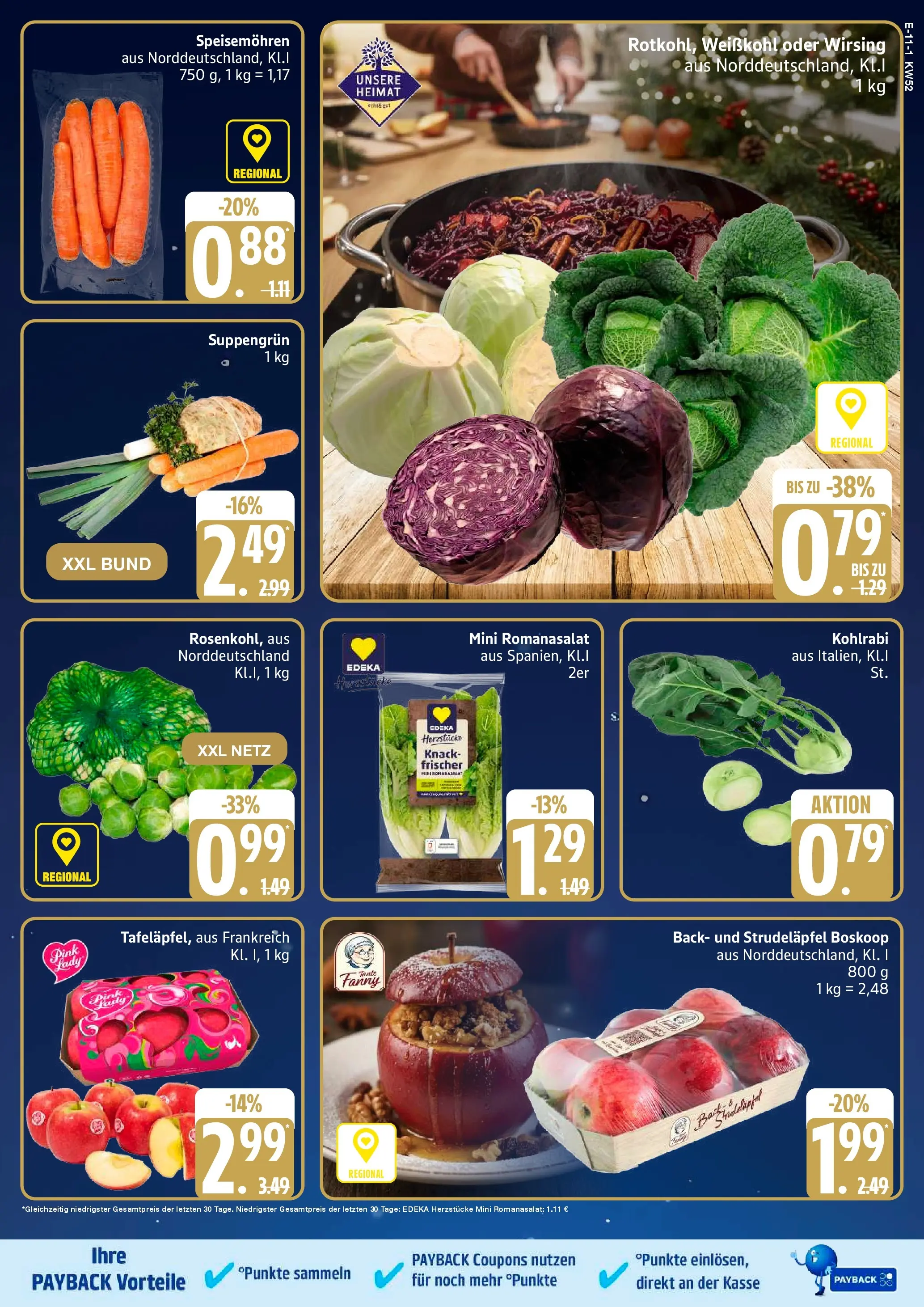 Edeka prospekt Bad Schwartau	 (ab 21.12.2025) » Angebote Online | Seite: 13 | Produkte: Kohlrabi
