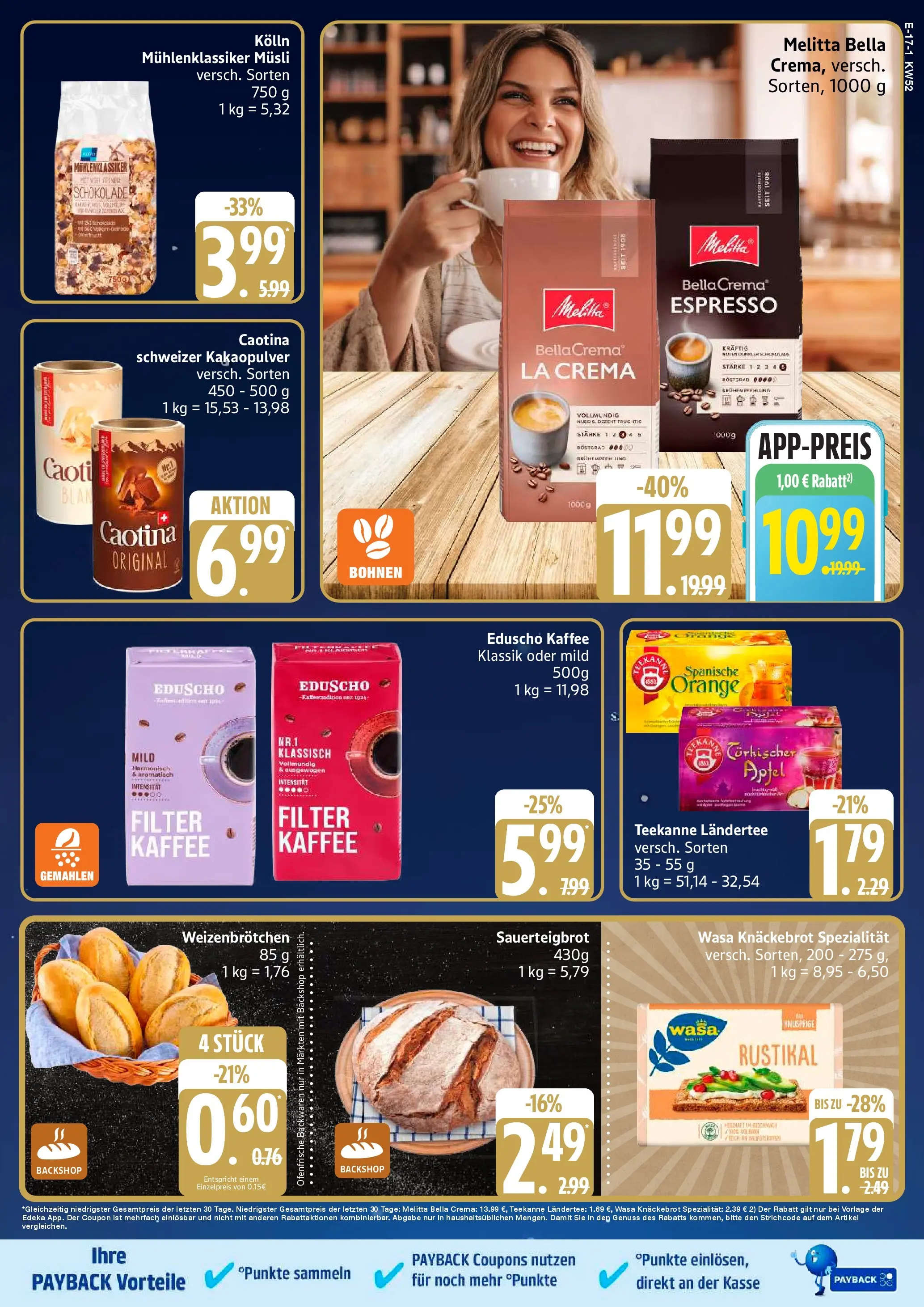 Edeka prospekt Bad Schwartau	 (ab 21.12.2025) » Angebote Online | Seite: 23 | Produkte: Melitta, Kaffee, Ofenfrische, Eduscho