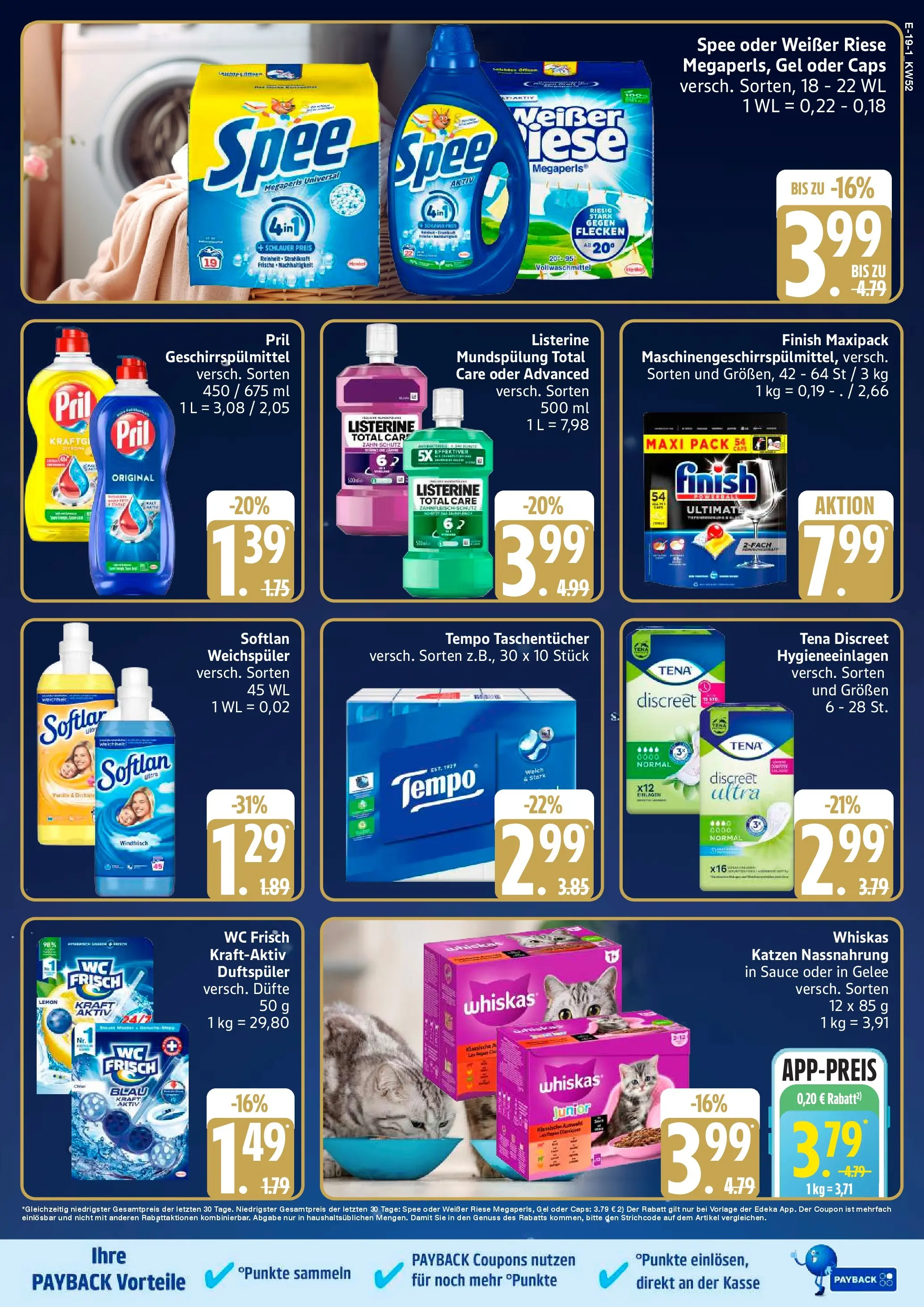 Edeka prospekt Bad Schwartau	 (ab 21.12.2025) » Angebote Online | Seite: 25 | Produkte: Finish, Spee, Weichspüler, Tempo