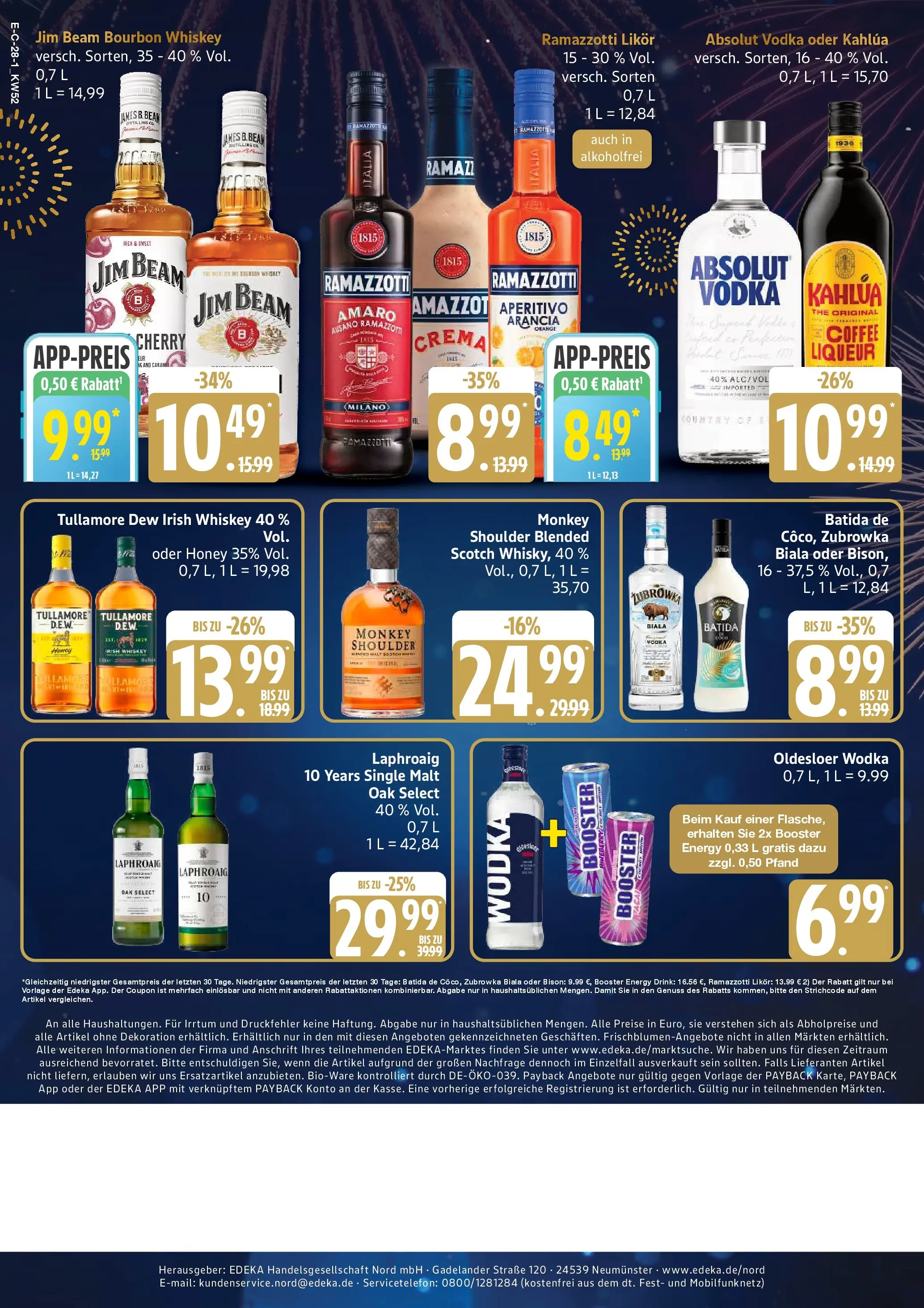 Edeka prospekt Elmshorn	 (ab 21.12.2025) » Angebote Online | Seite: 34 | Produkte: Jim beam, Likör, Whiskey, Ramazzotti
