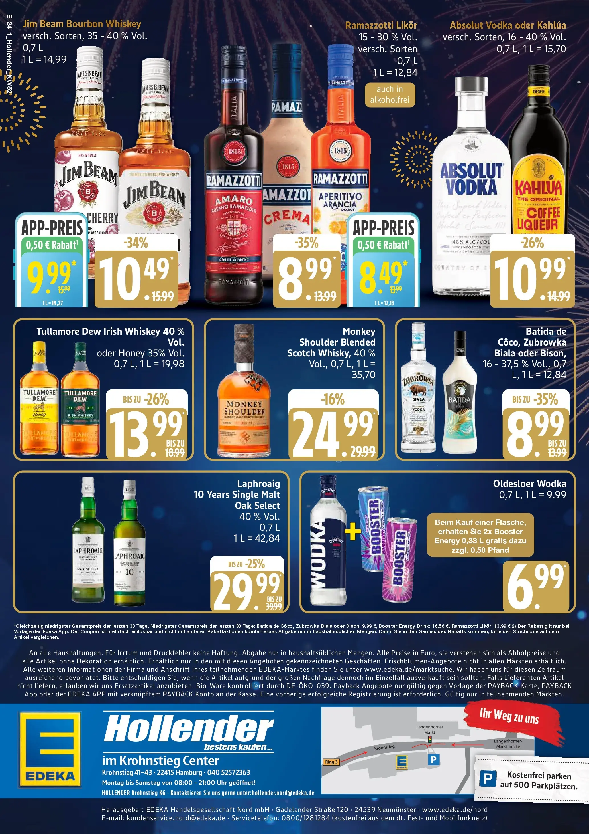 Edeka prospekt Hamburg	 (ab 21.12.2025) » Angebote Online | Seite: 24 | Produkte: Energy, Oldesloer, Vodka, Wodka