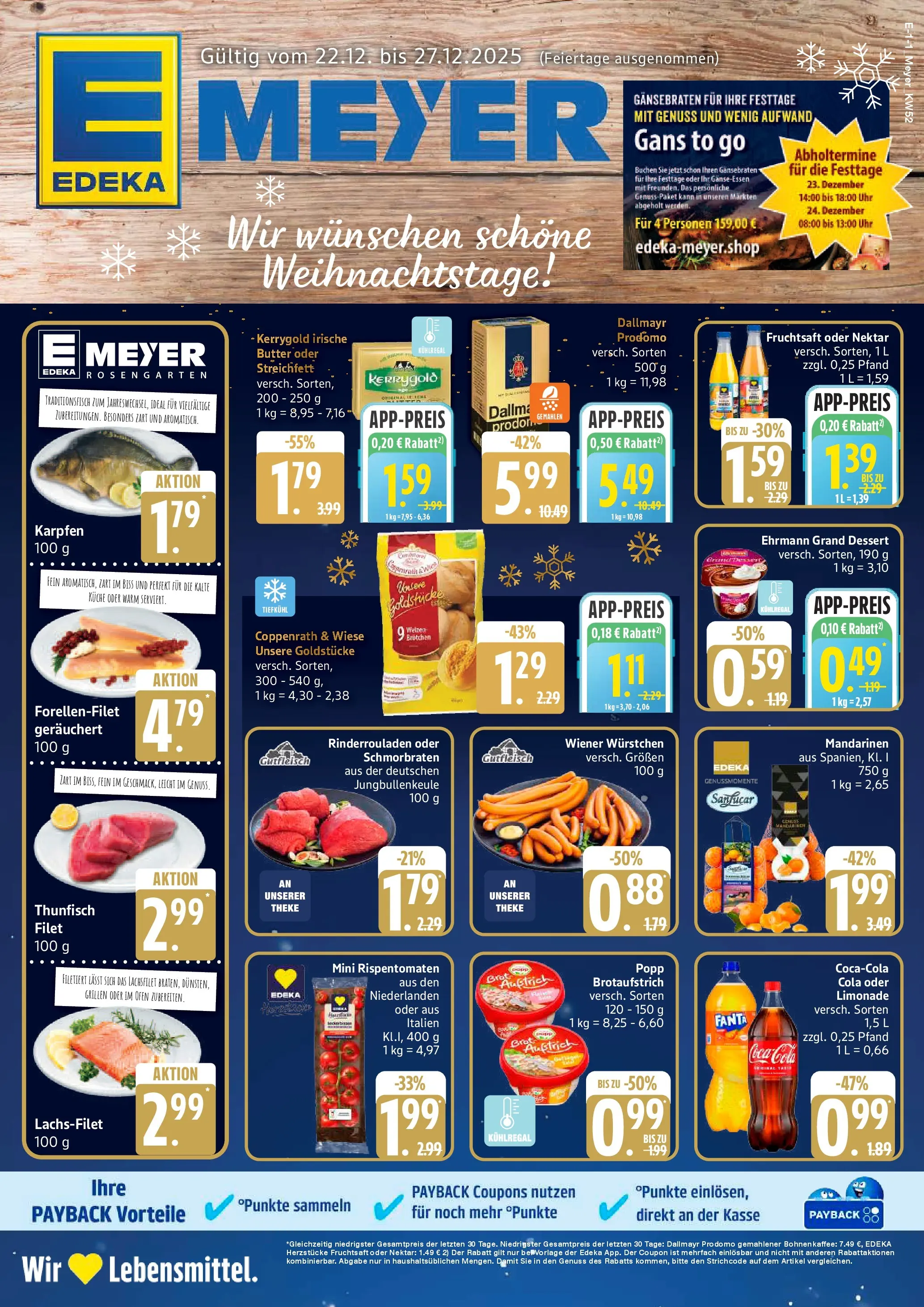 Edeka prospekt Seevetal	 (ab 21.12.2025) » Angebote Online | Seite: 1 | Produkte: Butter, Dallmayr prodomo, Fruchtsaft, Uhr