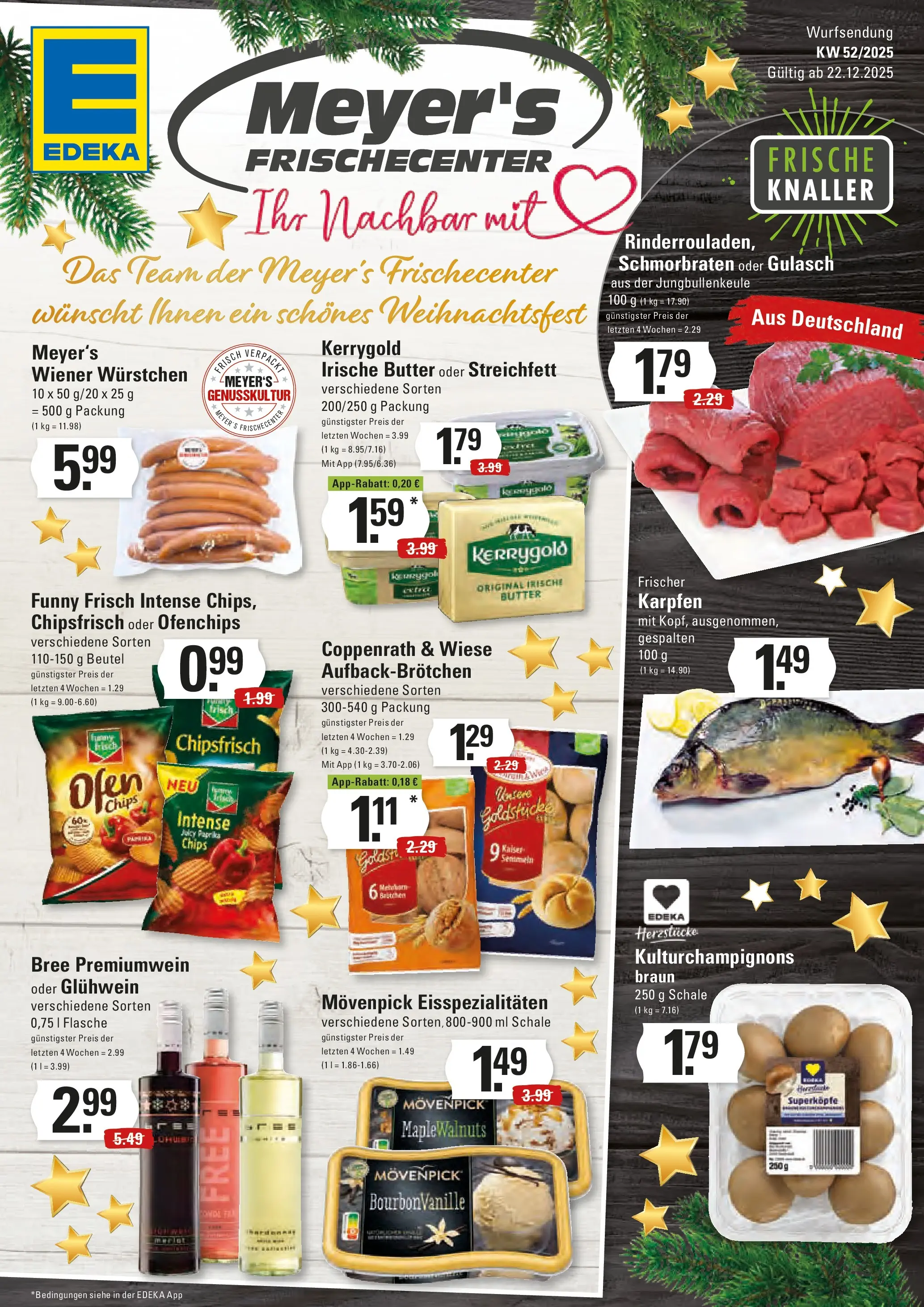Edeka prospekt Hamburg	 (ab 21.12.2025) » Angebote Online | Seite: 1 | Produkte: Wiener wurstchen, Paprika, Gulasch, Chips