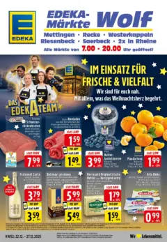 Edeka prospekt Mettingen	 ab 22.12.2025 gültig