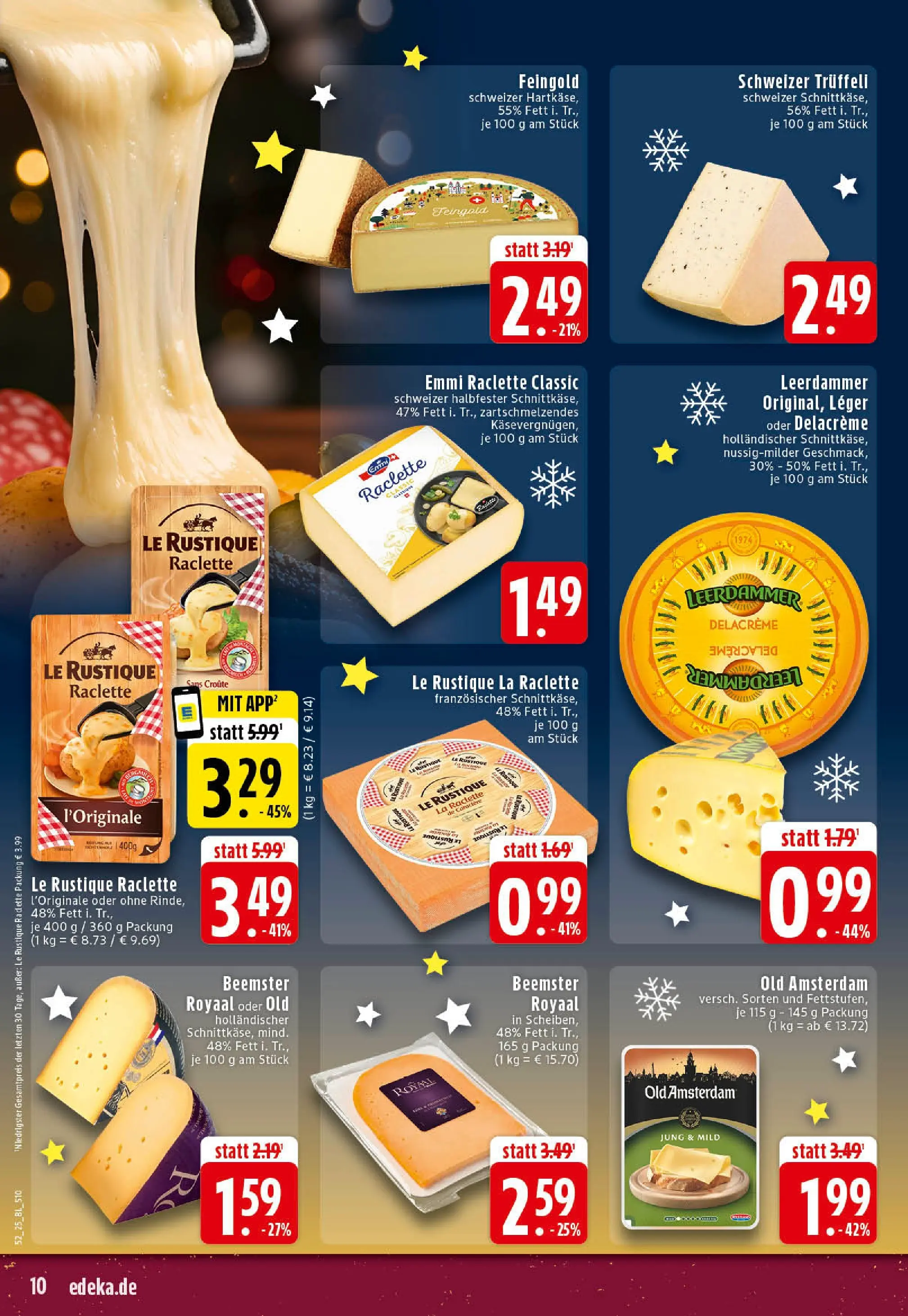 Edeka prospekt Rheine	 (ab 22.12.2025) » Angebote Online | Seite: 10 | Produkte: Leerdammer, Raclette
