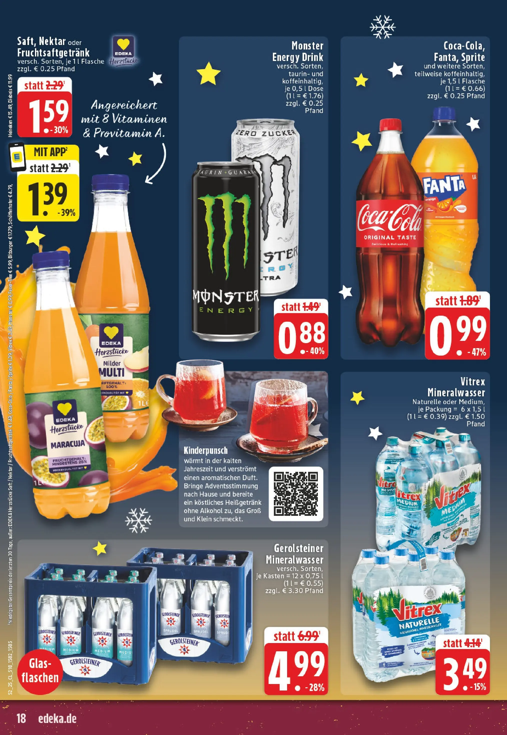 Edeka prospekt Oelde	 (ab 22.12.2025) » Angebote Online | Seite: 18 | Produkte: Mineralwasser, Heineken, Diebels, Gerolsteiner