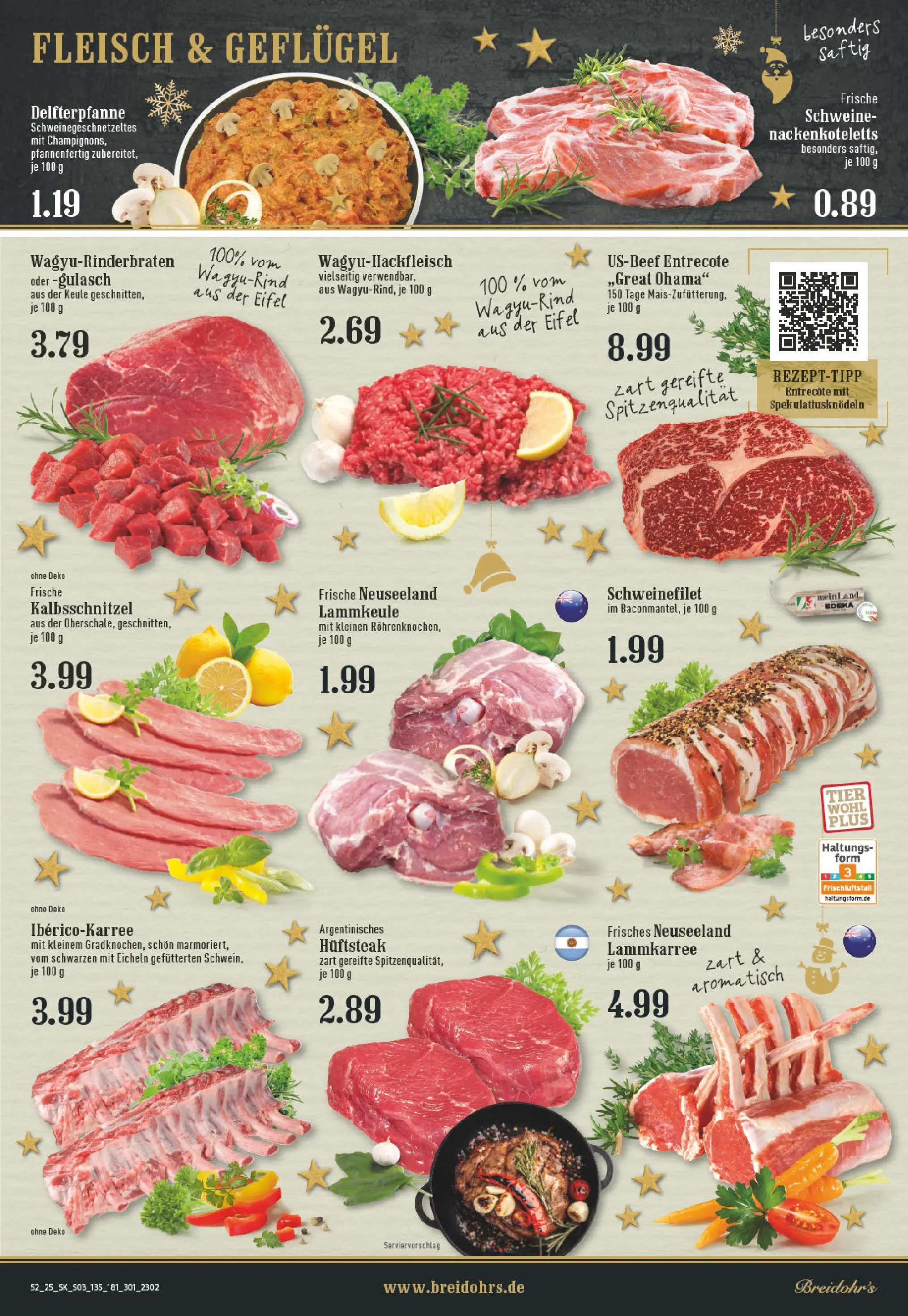 Edeka prospekt Bergisch Gladbach	 (ab 22.12.2025) » Angebote Online | Seite: 3 | Produkte: Entrecote, Gulasch, Steak, Fleisch