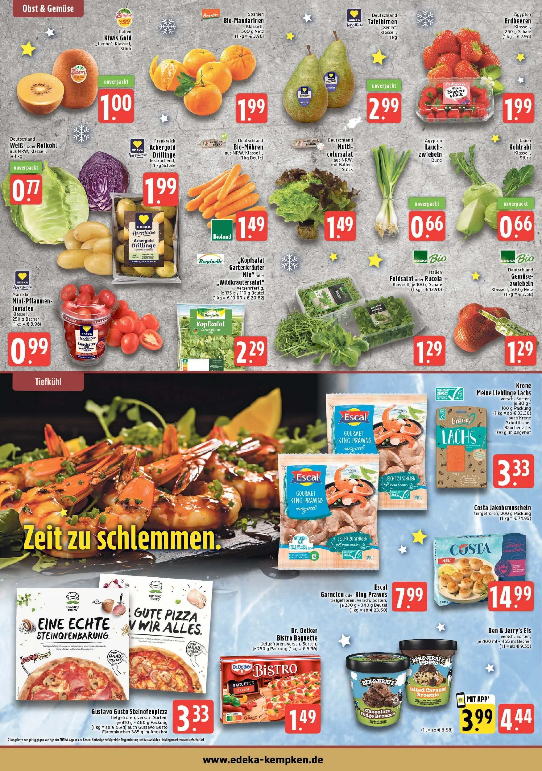 Edeka prospekt Krefeld - Traar	 (ab 22.12.2025) » Angebote Online | Seite: 4 | Produkte: Rotkohl, Baguette, Ben & Jerry's, Erdbeeren