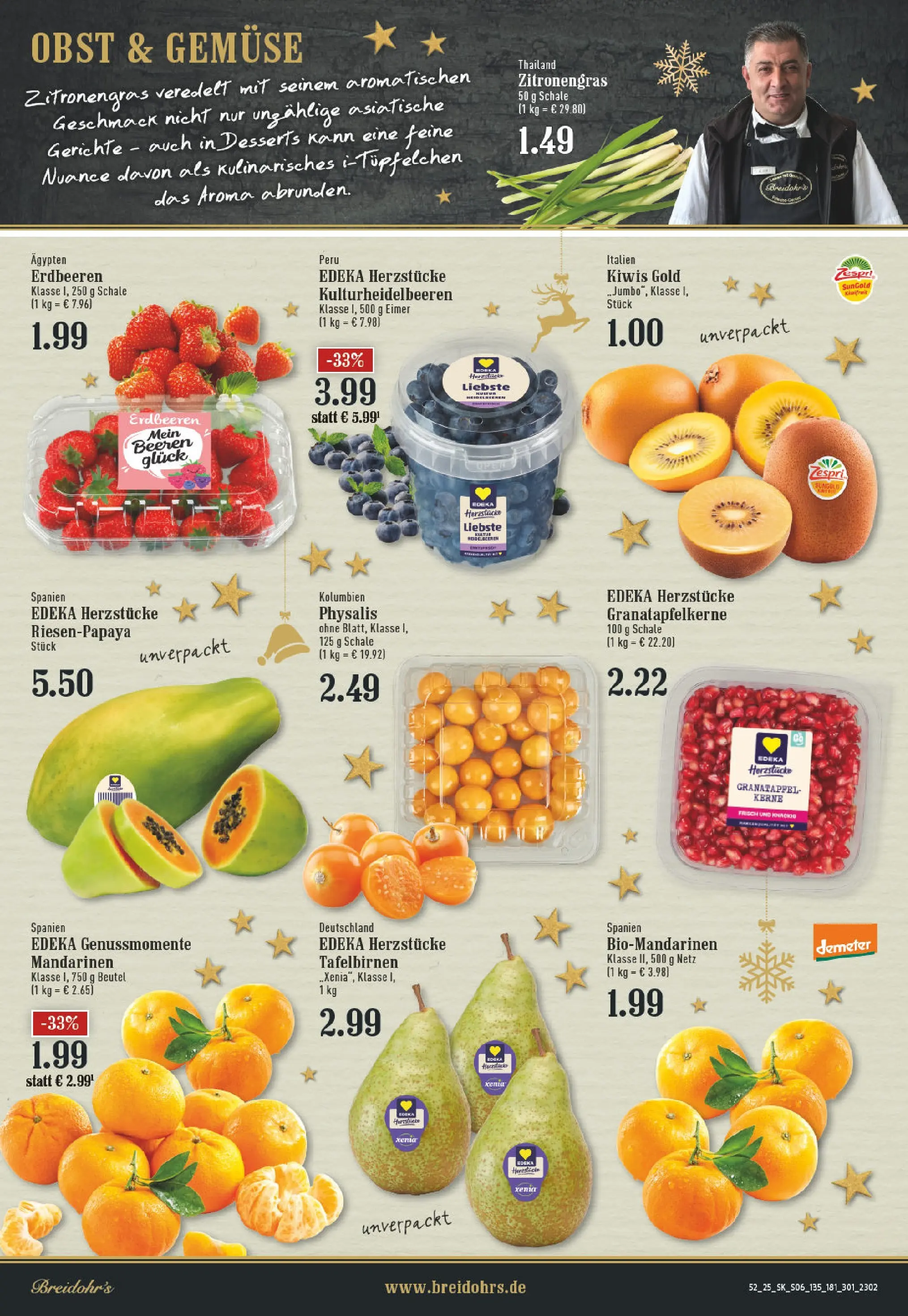 Edeka prospekt Bergisch Gladbach	 (ab 22.12.2025) » Angebote Online | Seite: 6 | Produkte: Zitronengras, Mandarinen, Gemüse, Kiwi