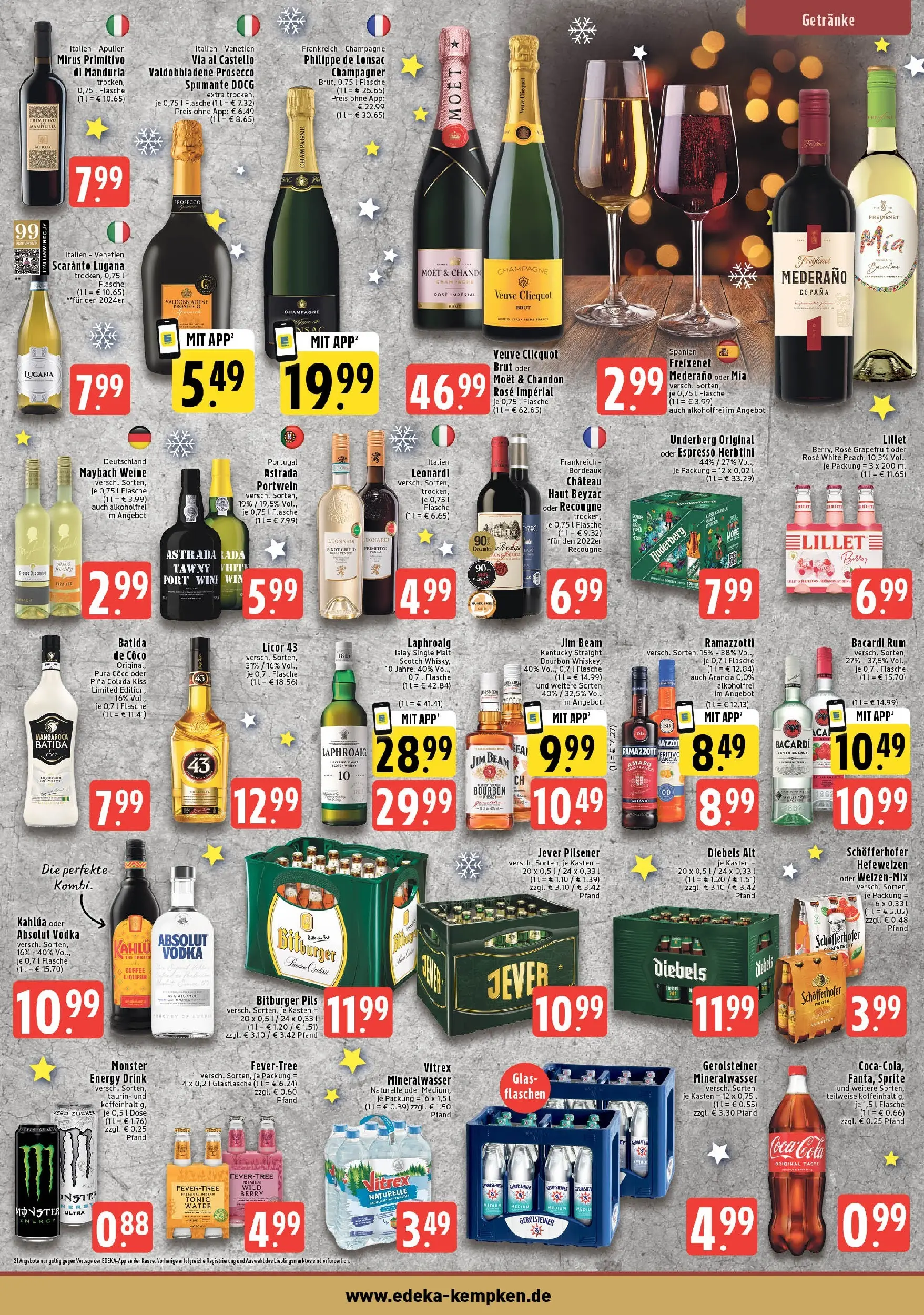 Edeka prospekt Krefeld - Traar	 (ab 22.12.2025) » Angebote Online | Seite: 7 | Produkte: Diebels, Bourbon, Whiskey, Underberg
