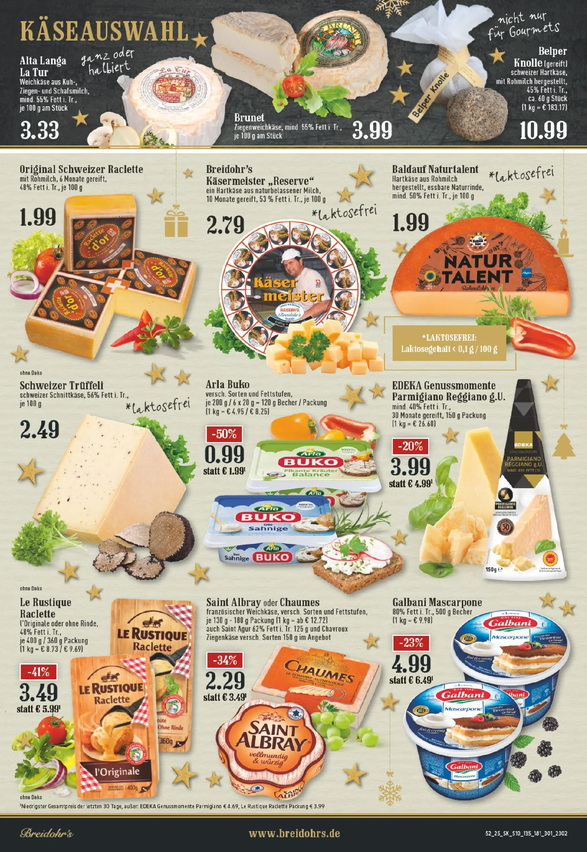 Edeka prospekt Bergisch Gladbach	 (ab 22.12.2025) » Angebote Online | Seite: 10 | Produkte: Mascarpone, Ziegenkäse, Tür, Raclette