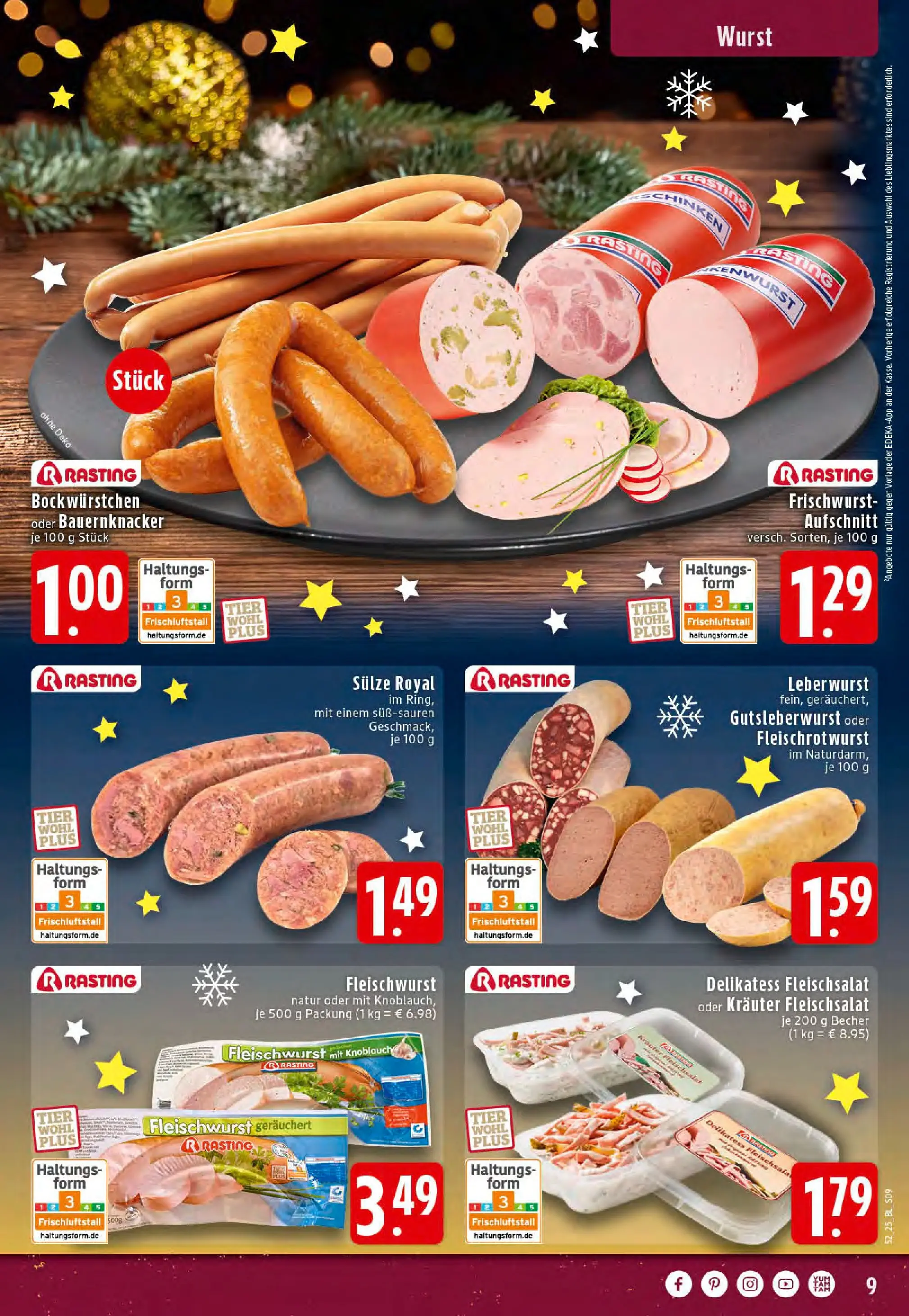 Edeka prospekt Stolberg	 (ab 22.12.2025) » Angebote Online | Seite: 9 | Produkte: Wurst, Knoblauch