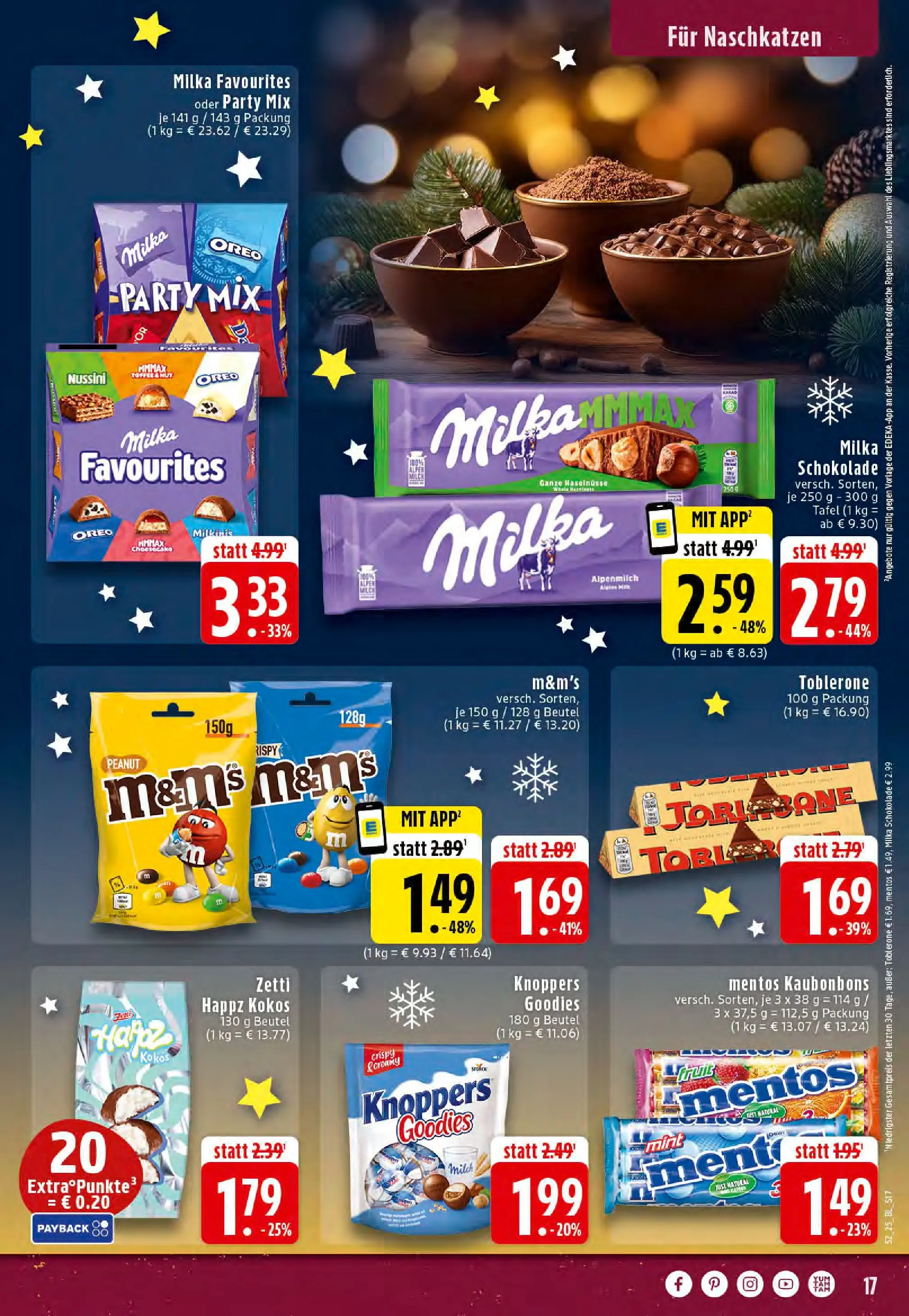 Edeka prospekt Stolberg	 (ab 22.12.2025) » Angebote Online | Seite: 17 | Produkte: Milch, Schokolade, Milka schokolade, Knoppers