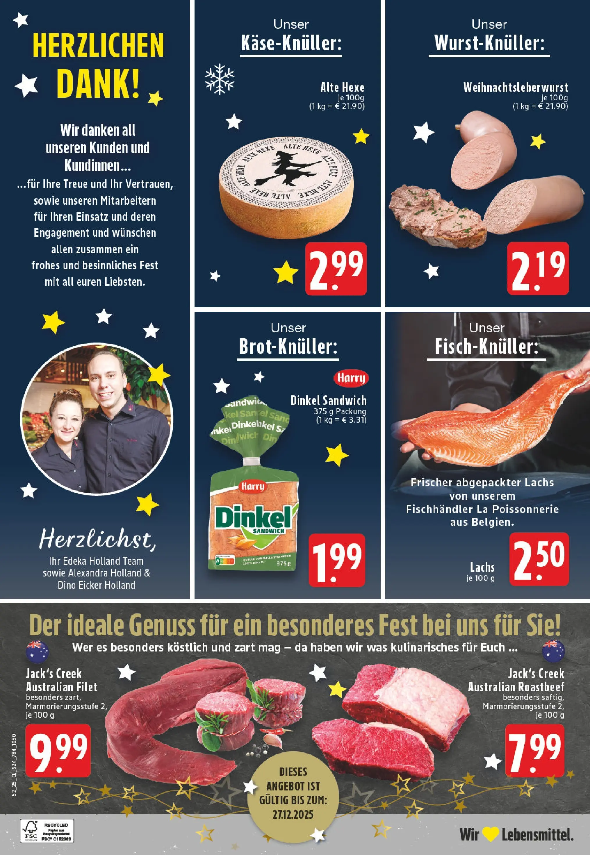 Edeka prospekt Alsdorf	 (ab 22.12.2025) » Angebote Online | Seite: 26 | Produkte: Roastbeef, Lachs