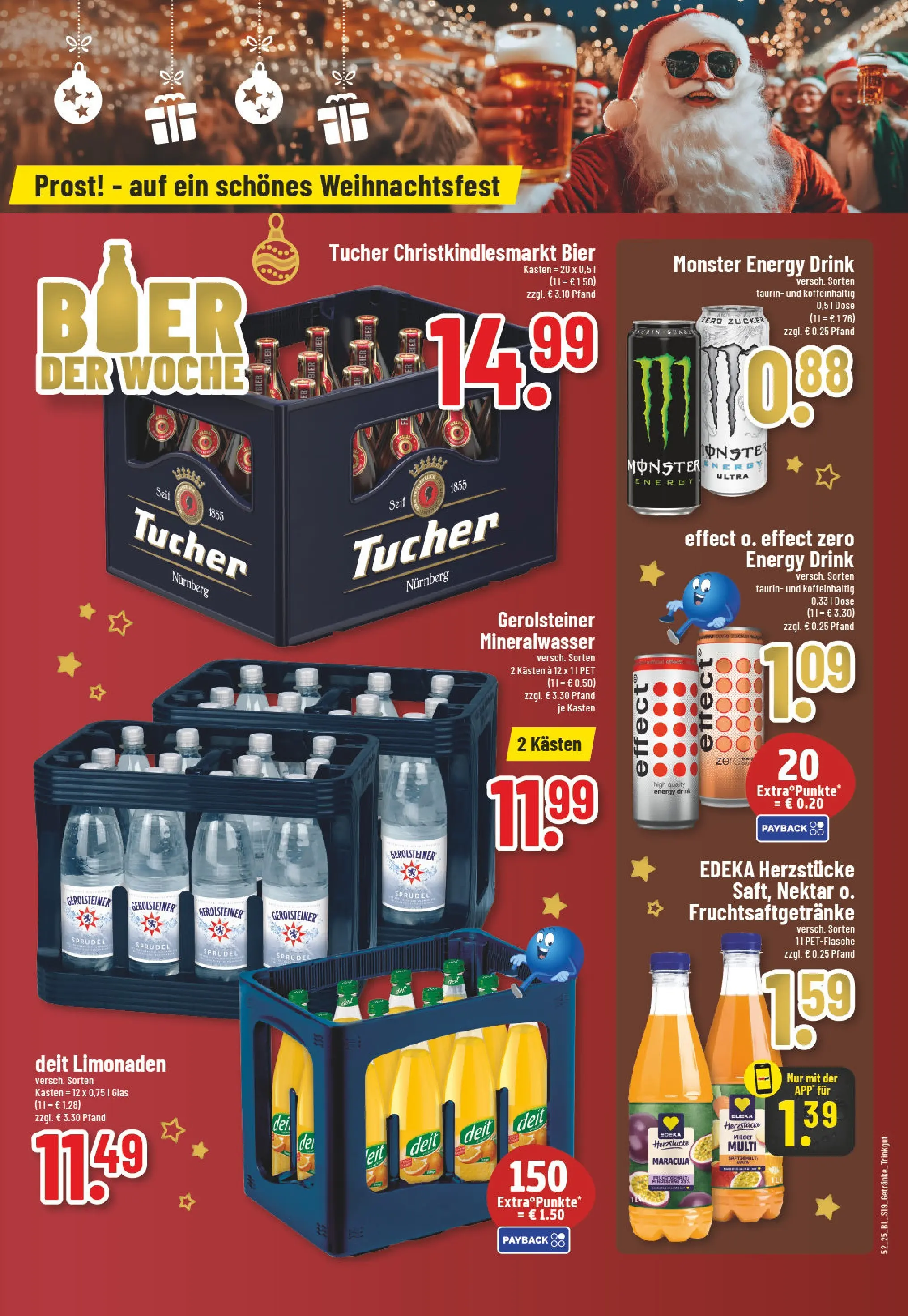 Edeka prospekt Euskirchen	 (ab 22.12.2025) » Angebote Online | Seite: 19 | Produkte: Energy, Mineralwasser, Monster, Zucker