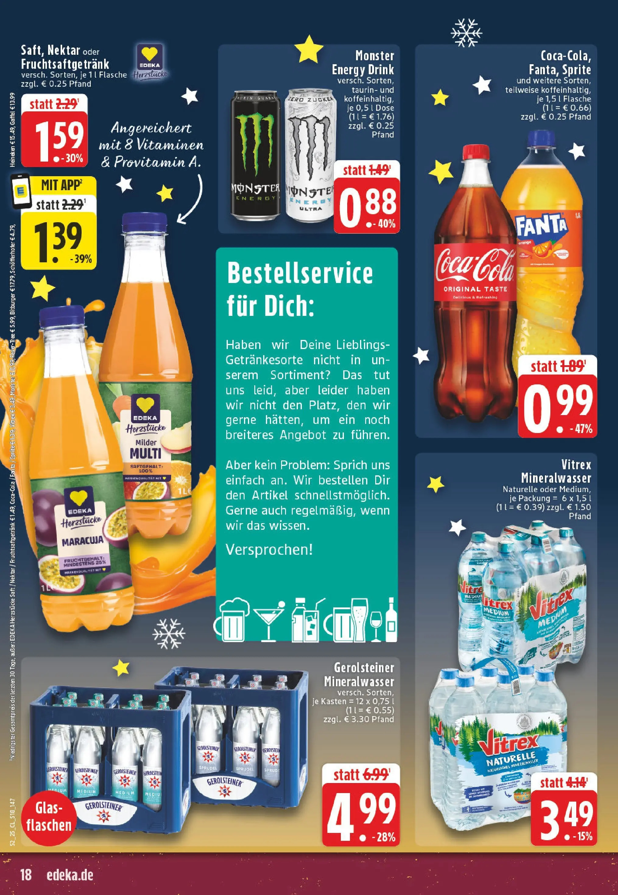 Edeka prospekt Bornheim-Walberberg	 (ab 22.12.2025) » Angebote Online | Seite: 18 | Produkte: Sprite, Energy, Mineralwasser, Heineken