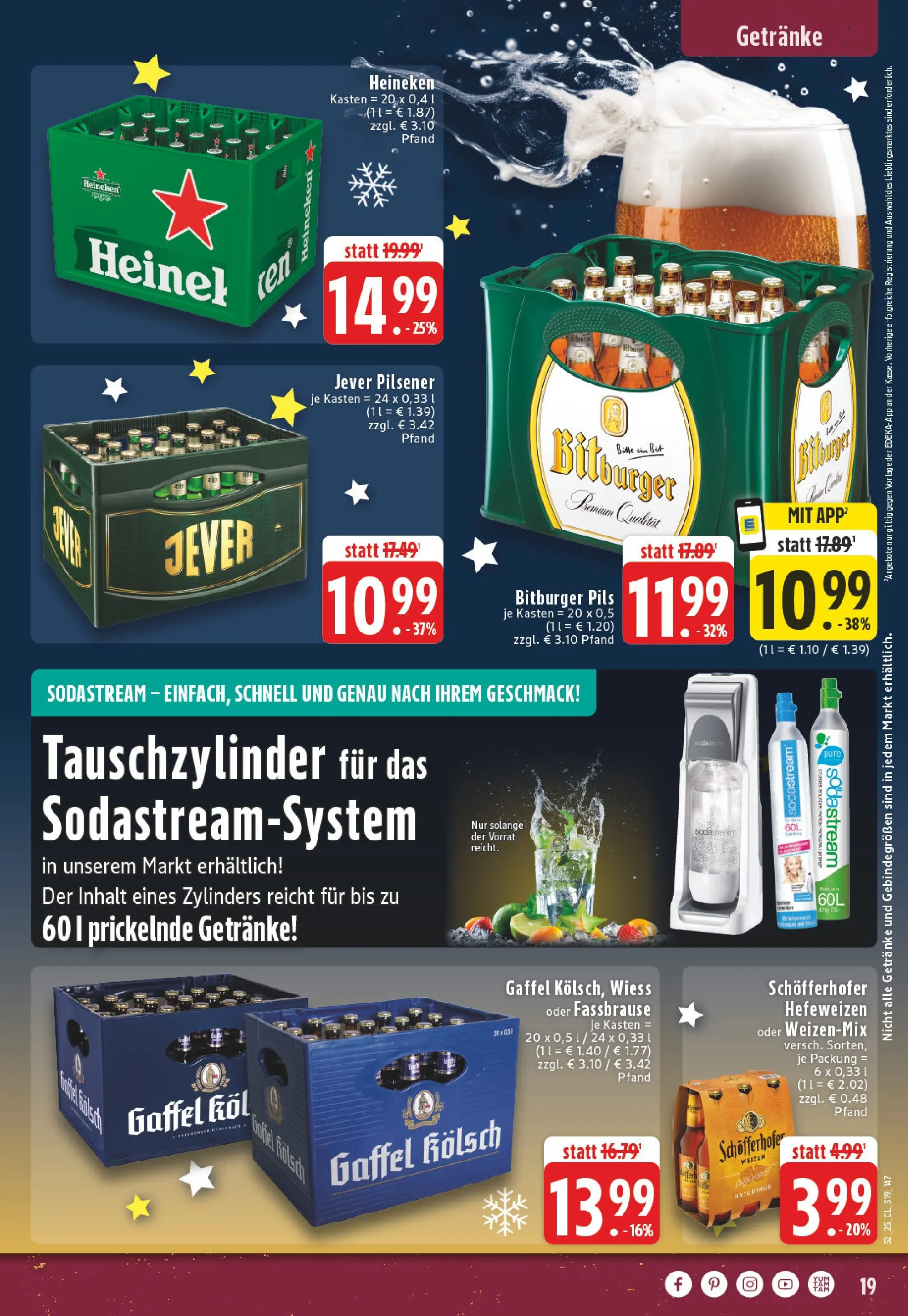 Edeka prospekt Bornheim-Walberberg	 (ab 22.12.2025) » Angebote Online | Seite: 19 | Produkte: Bitburger, Pils, Heineken, Jever
