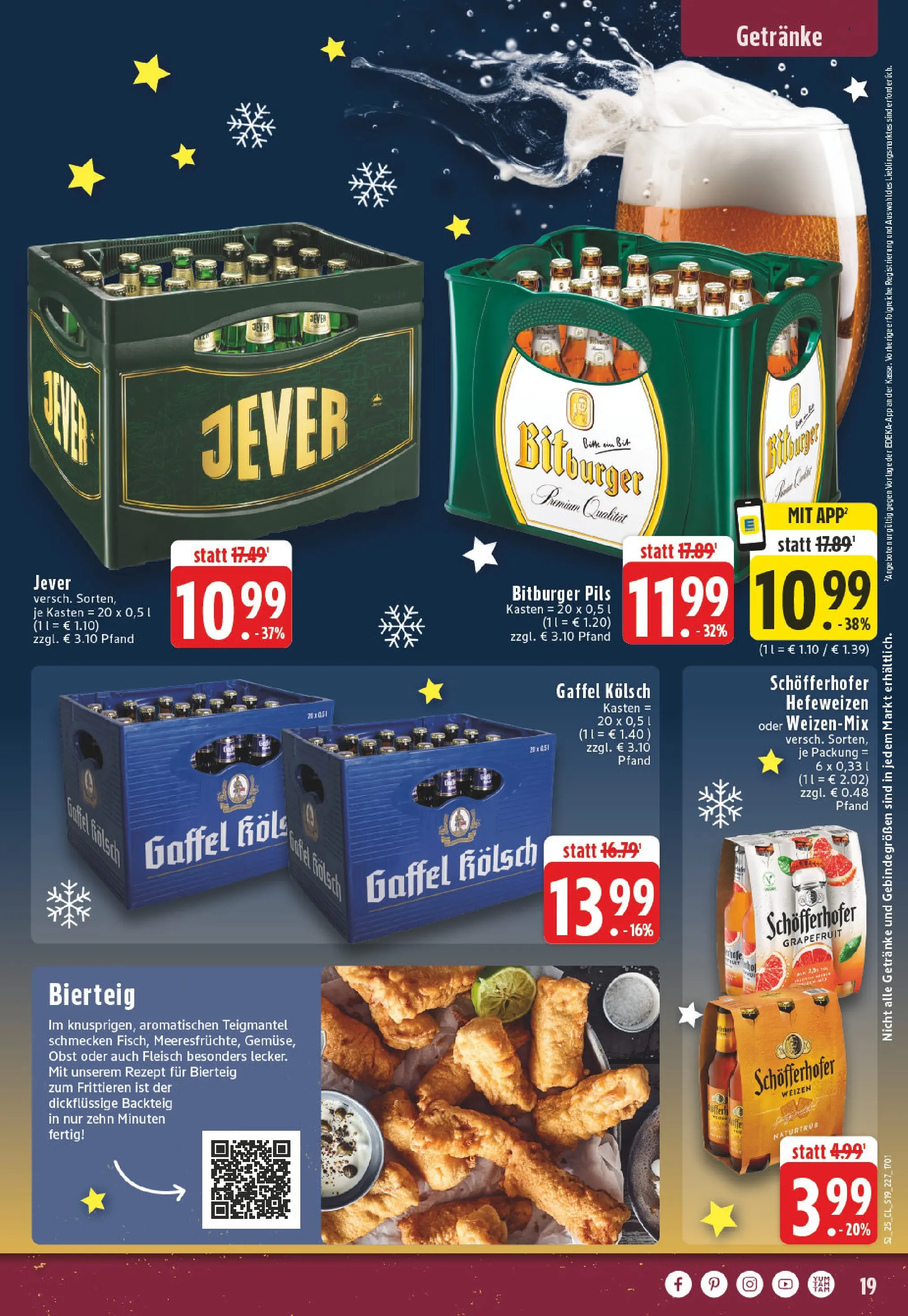 Edeka prospekt Leichlingen-Witzhelden	 (ab 22.12.2025) » Angebote Online | Seite: 19 | Produkte: Pils, Grapefruit, Jever, Fleisch