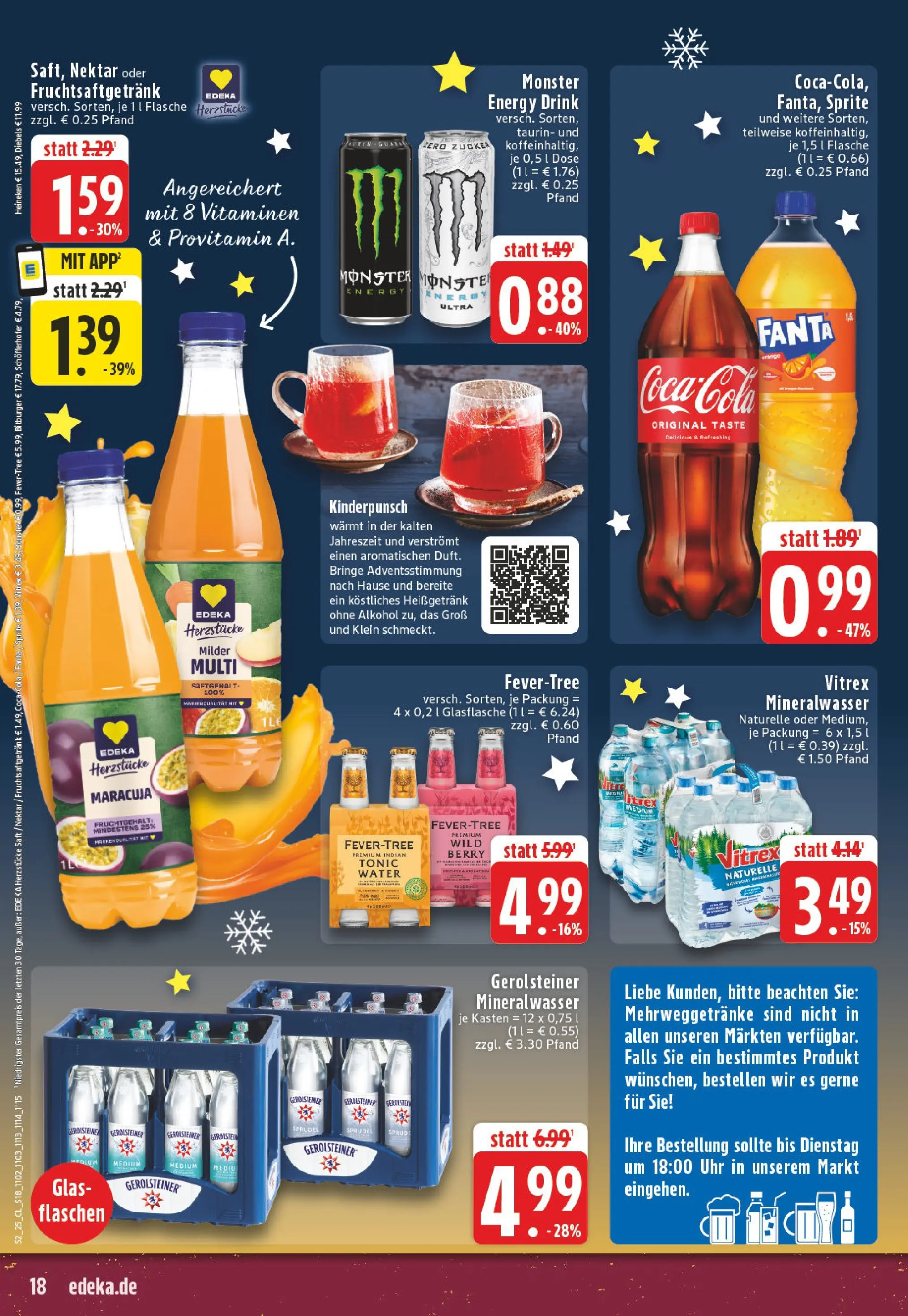 Edeka prospekt Arnsberg	 (ab 22.12.2025) » Angebote Online | Seite: 18 | Produkte: Fanta, Sprite, Energy, Saft