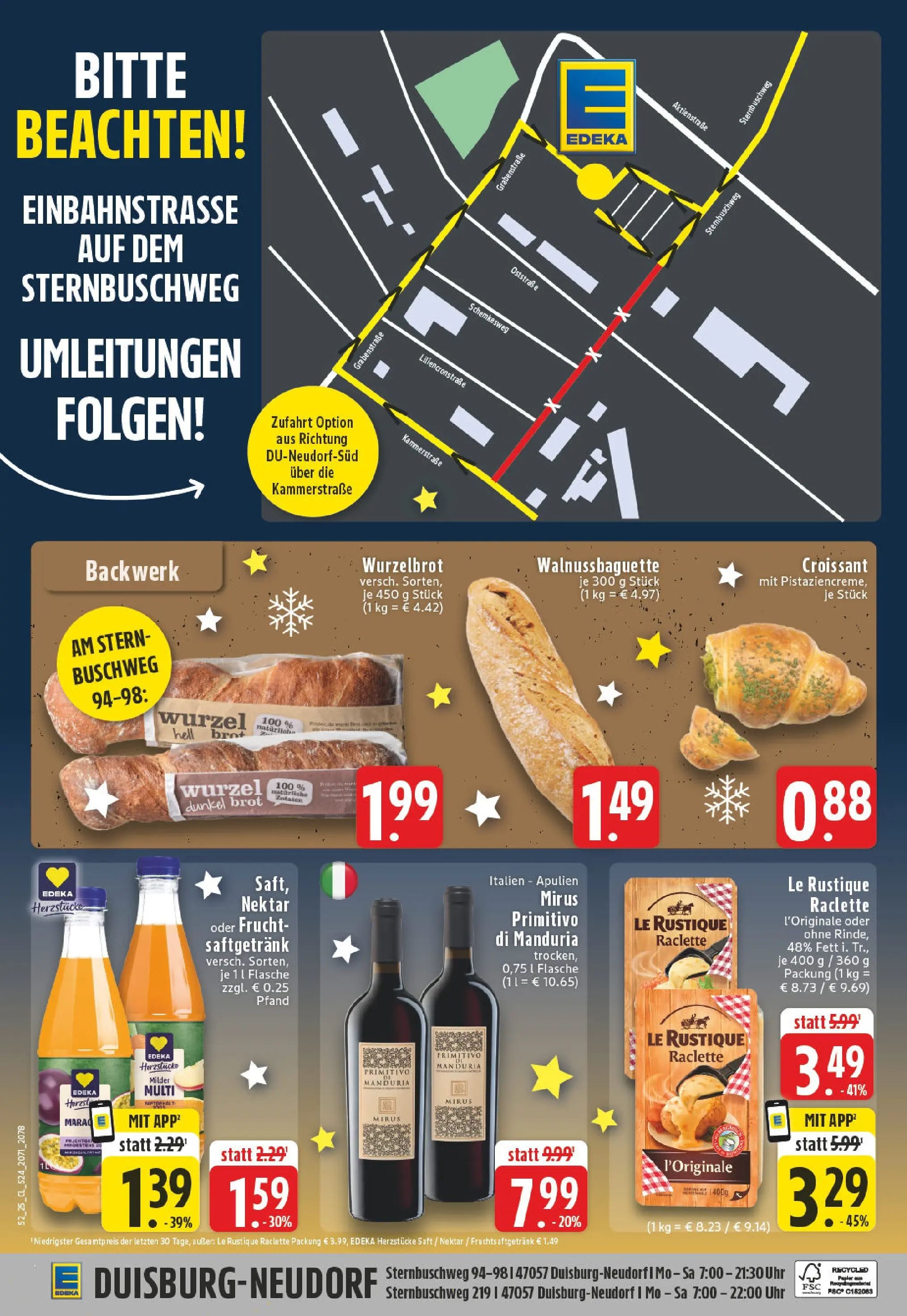Edeka prospekt Duisburg	 (ab 22.12.2025) » Angebote Online | Seite: 26 | Produkte: Croissant, Saft, Raclette, Uhr