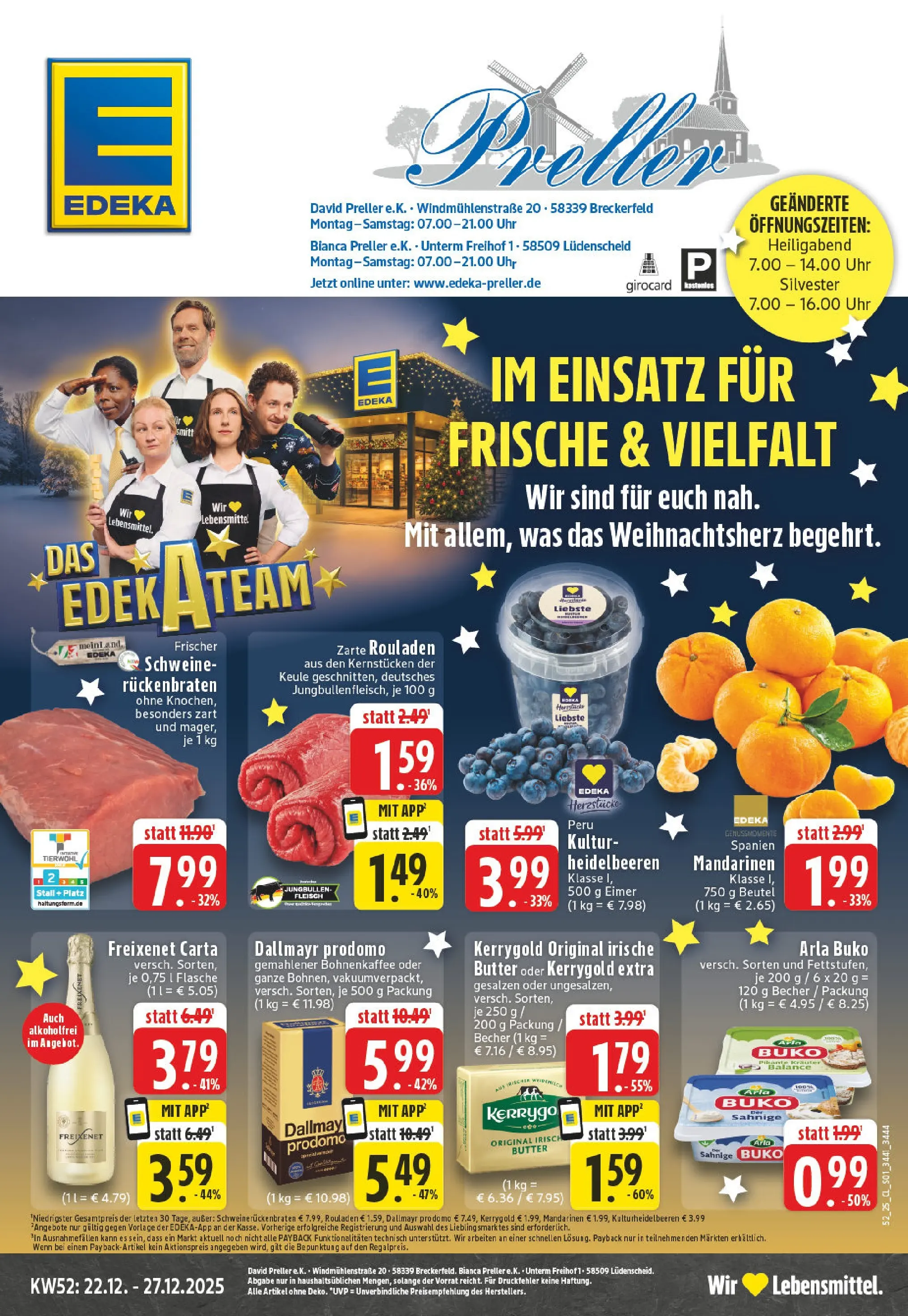 Edeka prospekt Breckerfeld	 (ab 22.12.2025) » Angebote Online | Seite: 1 | Produkte: Dallmayr, Arla buko, Dallmayr prodomo, Uhr