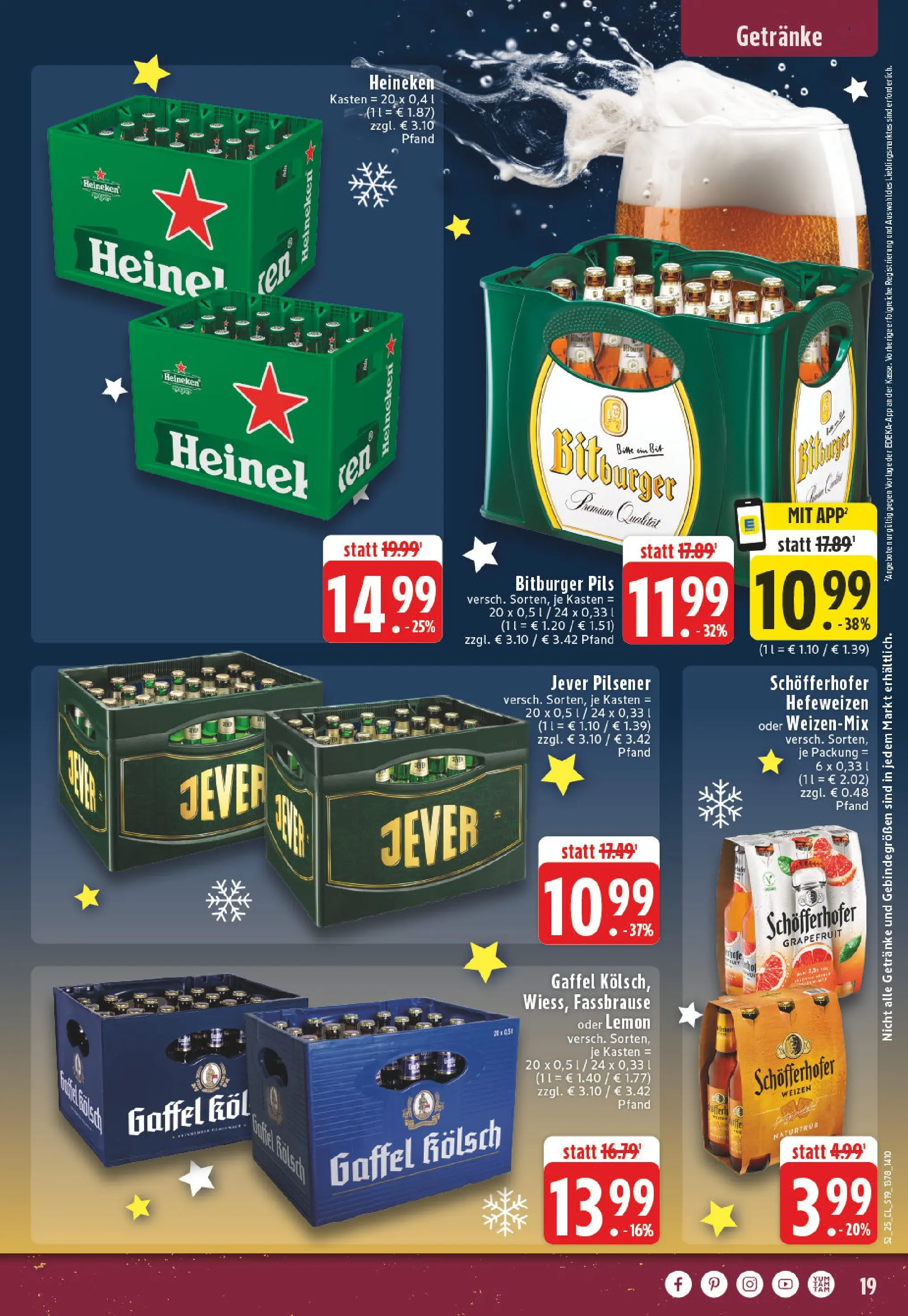 Edeka prospekt Puderbach	 (ab 22.12.2025) » Angebote Online | Seite: 19 | Produkte: Pils, Grapefruit, Jever, Fassbrause