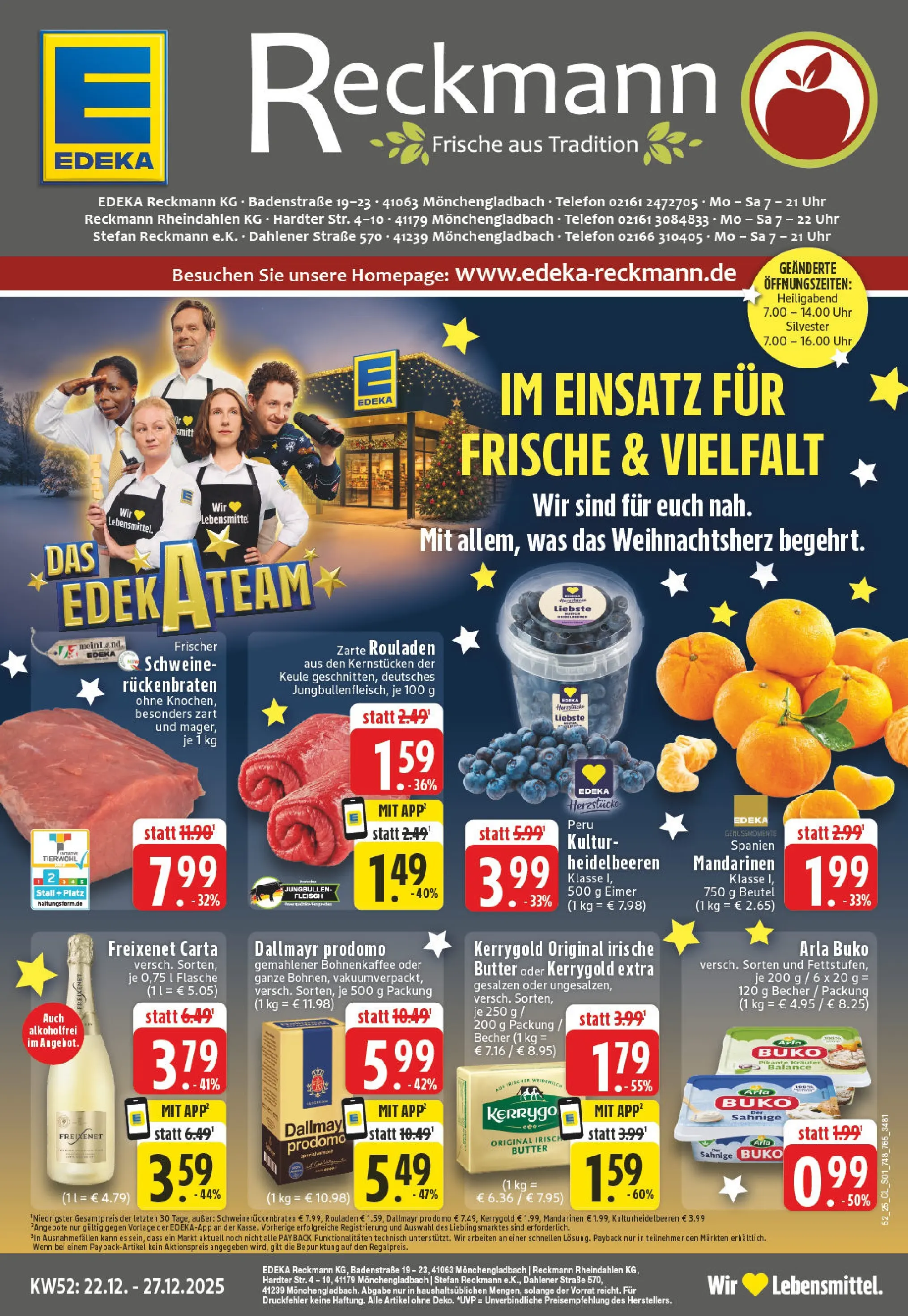 Edeka prospekt Mönchengladbach-Rheydt	 (ab 22.12.2025) » Angebote Online | Seite: 1 | Produkte: Freixenet, Dallmayr, Dallmayr prodomo, Fleisch