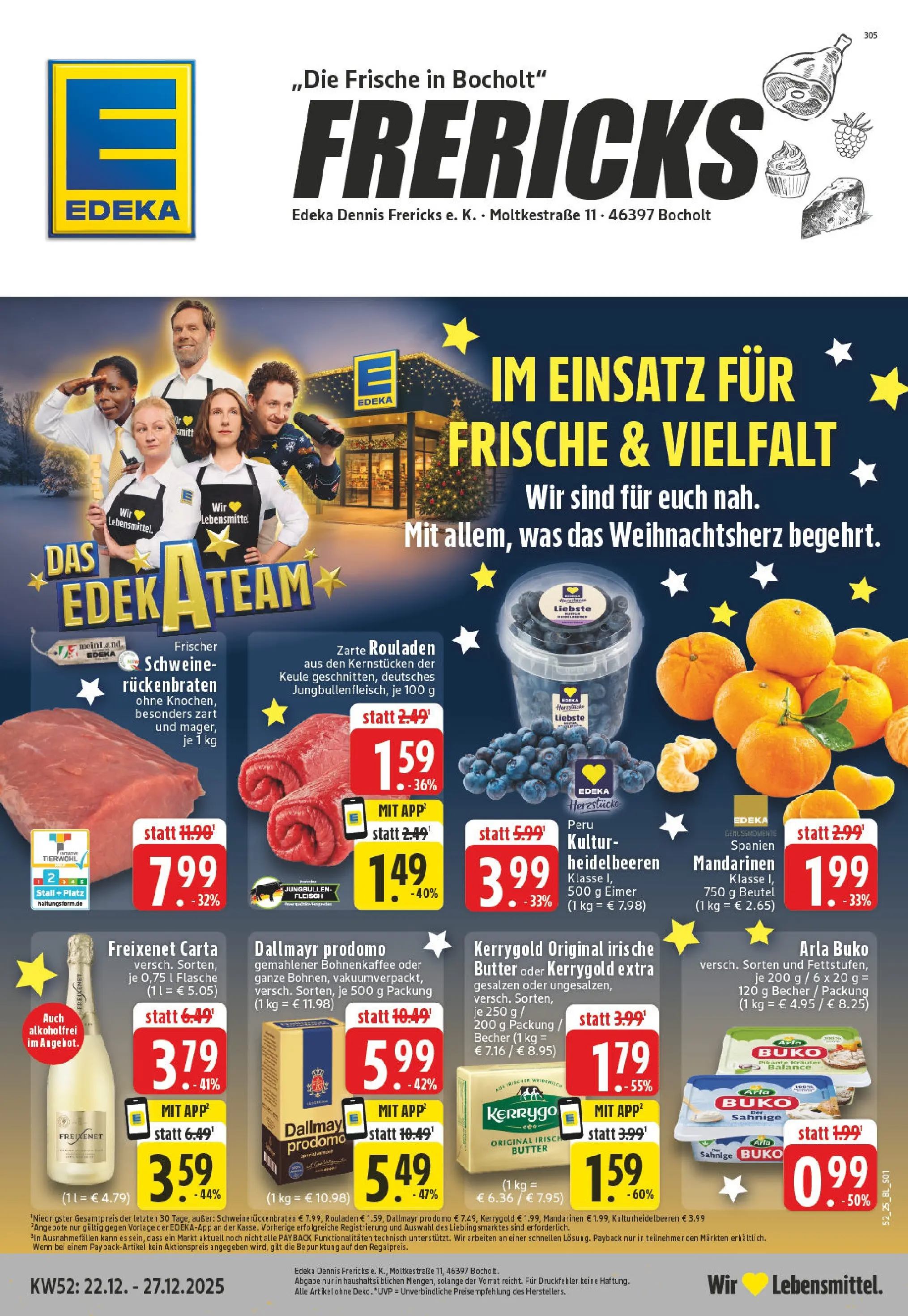 Edeka prospekt Bocholt	 (ab 22.12.2025) » Angebote Online | Seite: 1 | Produkte: Dallmayr, Arla buko, Dallmayr prodomo, Fleisch