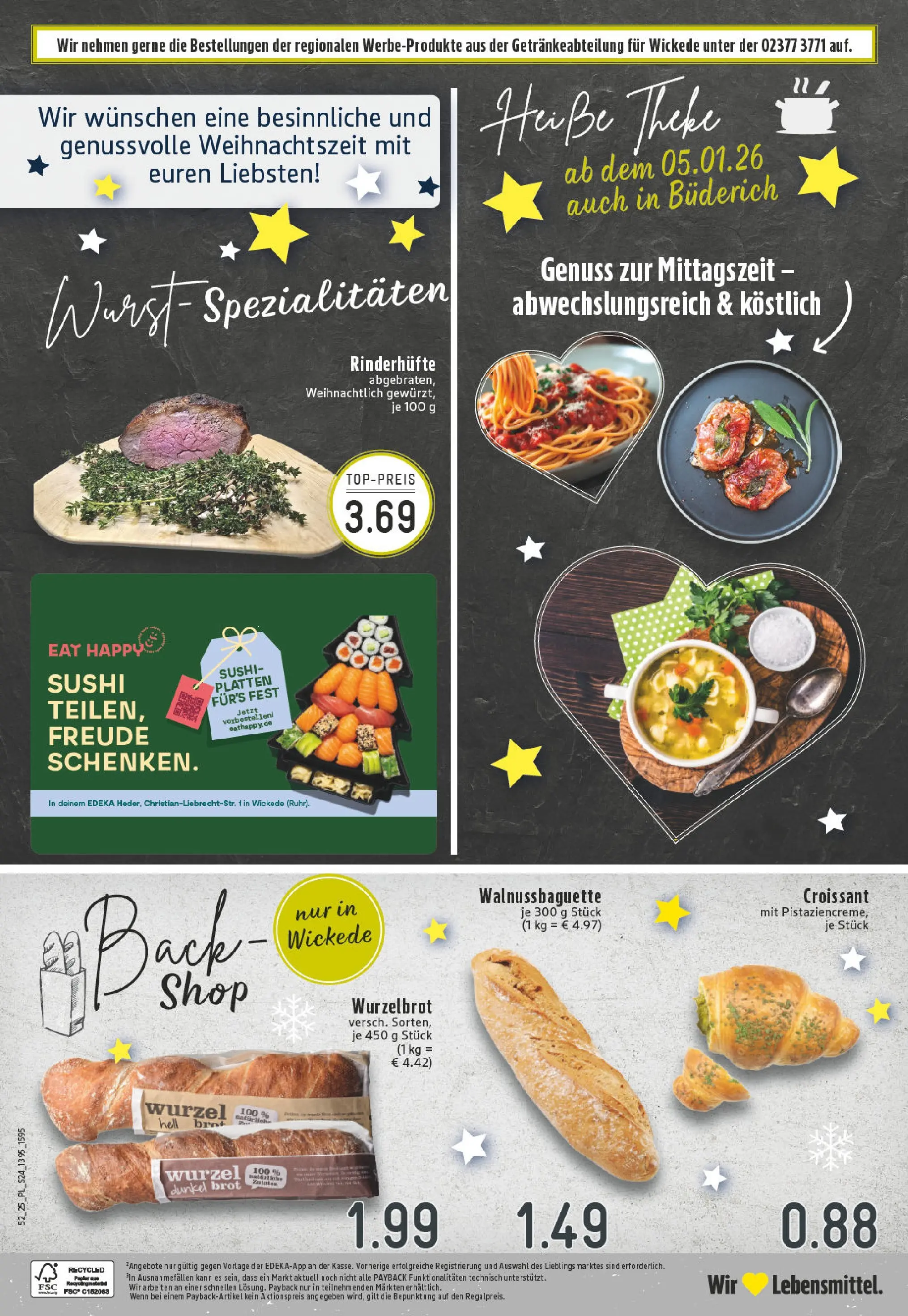 Edeka prospekt Werl	 (ab 22.12.2025) » Angebote Online | Seite: 26 | Produkte: Baguette, Croissant, Wurst, Brot