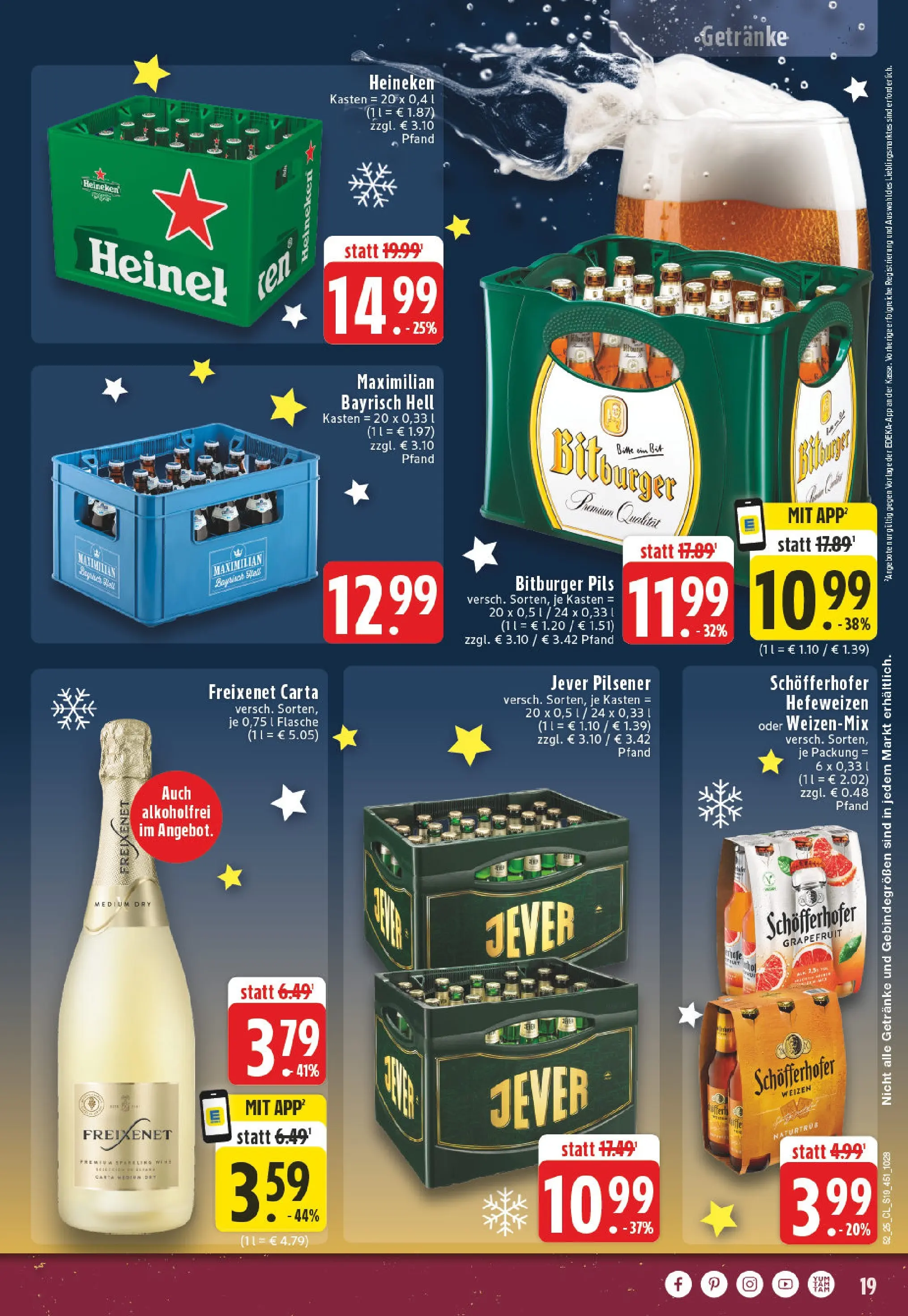 Edeka prospekt Montabaur	 (ab 22.12.2025) » Angebote Online | Seite: 19 | Produkte: Bitburger, Freixenet, Grapefruit, Jever